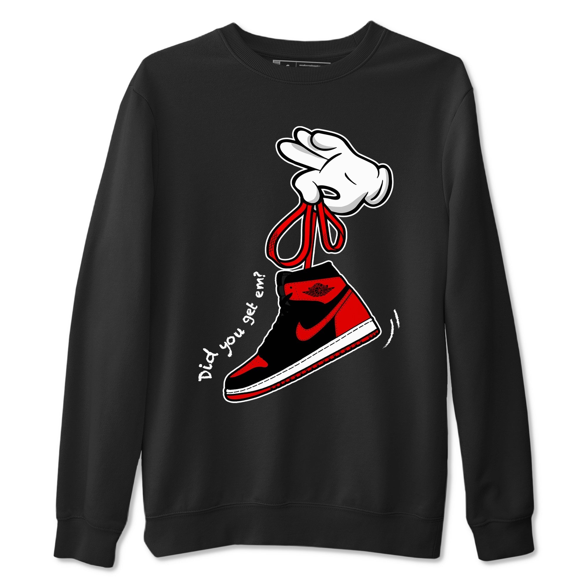 Cartoon Hands snkmatch Tees - Air Jordan 1 '85 Bred