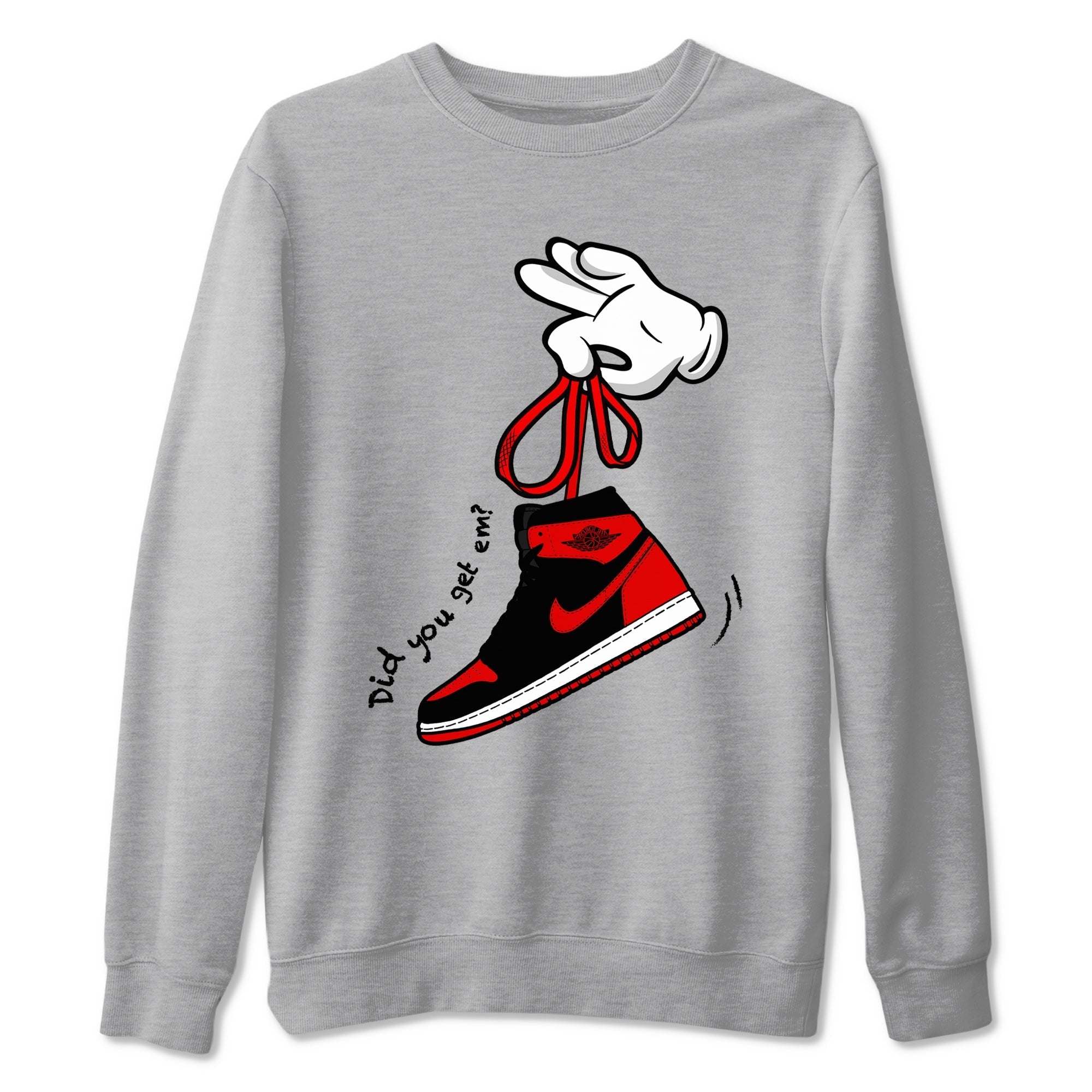 Cartoon Hands snkmatch Tees - Air Jordan 1 '85 Bred