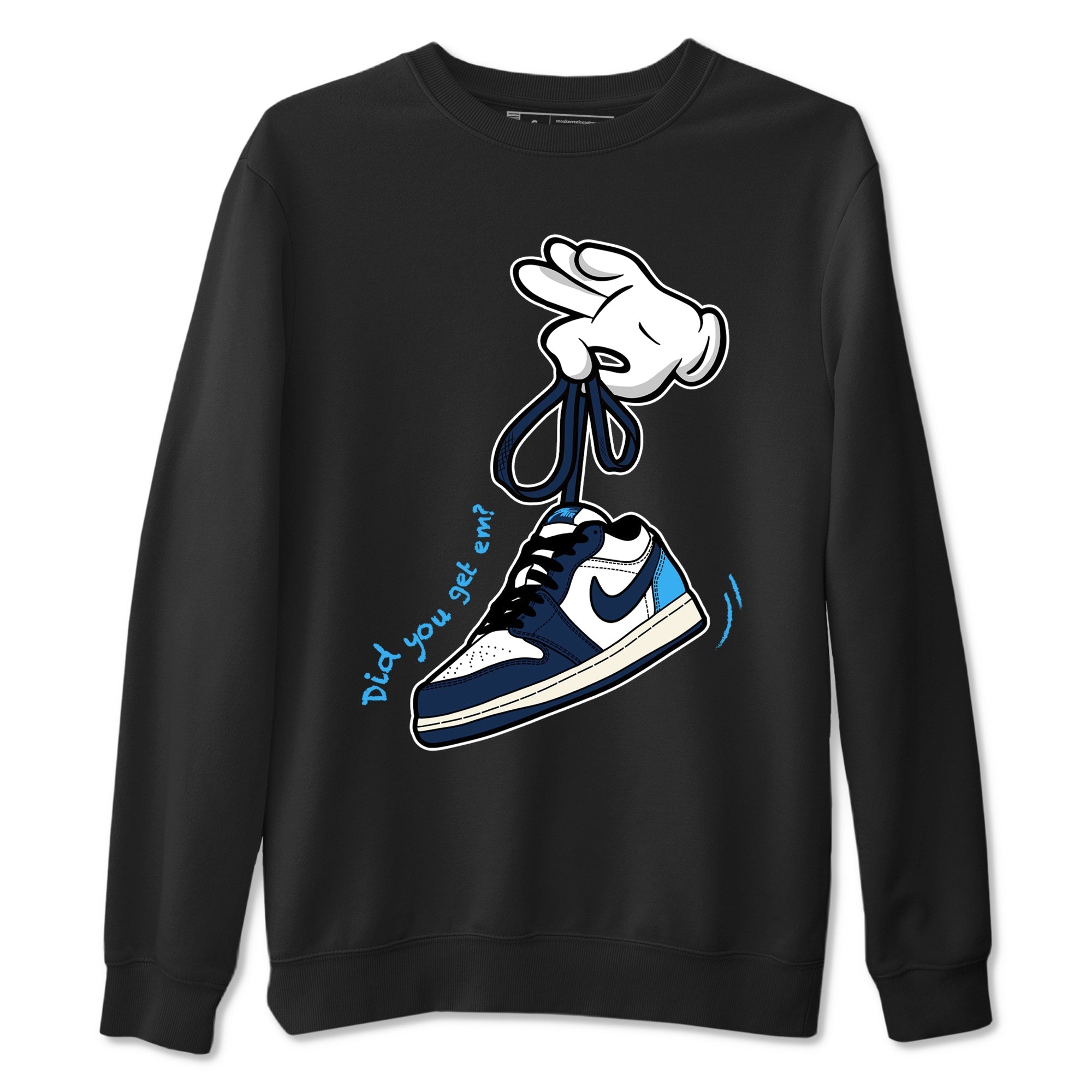 Cartoon Hands snkmatch Tees - Air Jordan 1 Obsidian