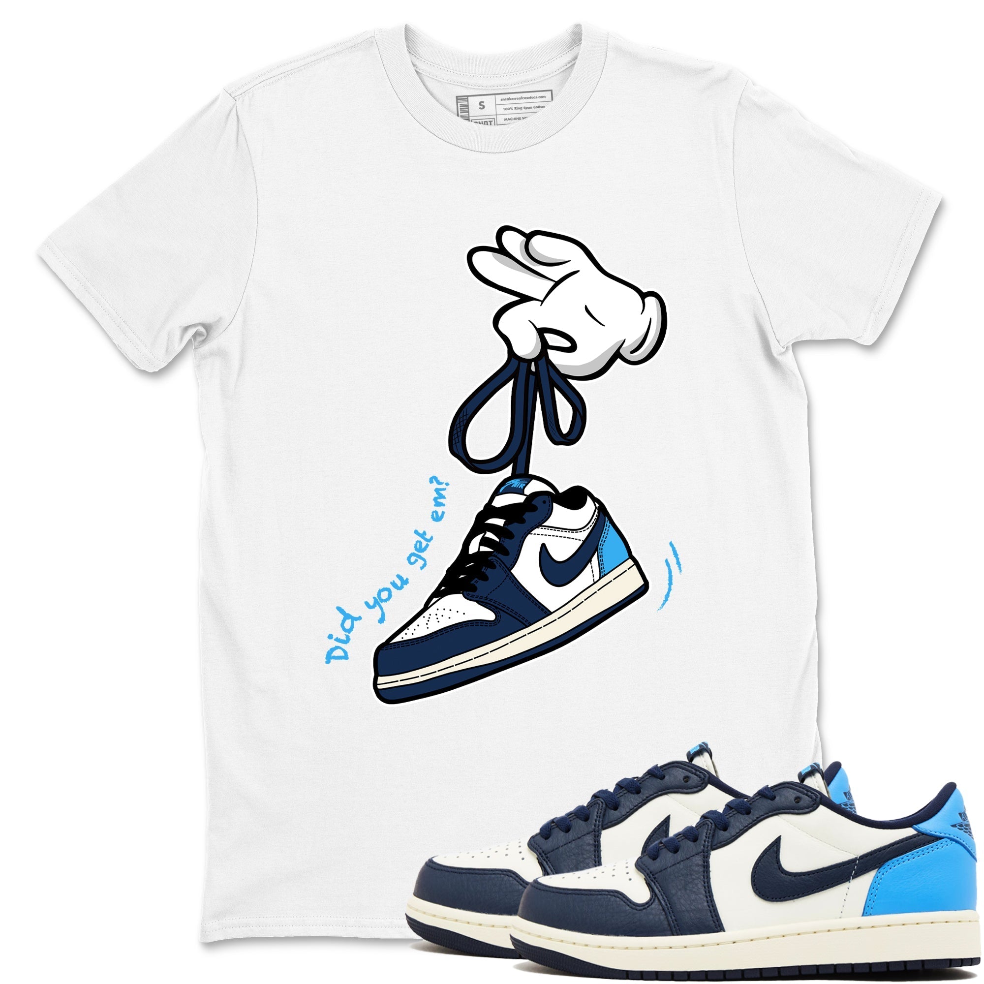 Cartoon Hands snkmatch Tees - Air Jordan 1 Obsidian