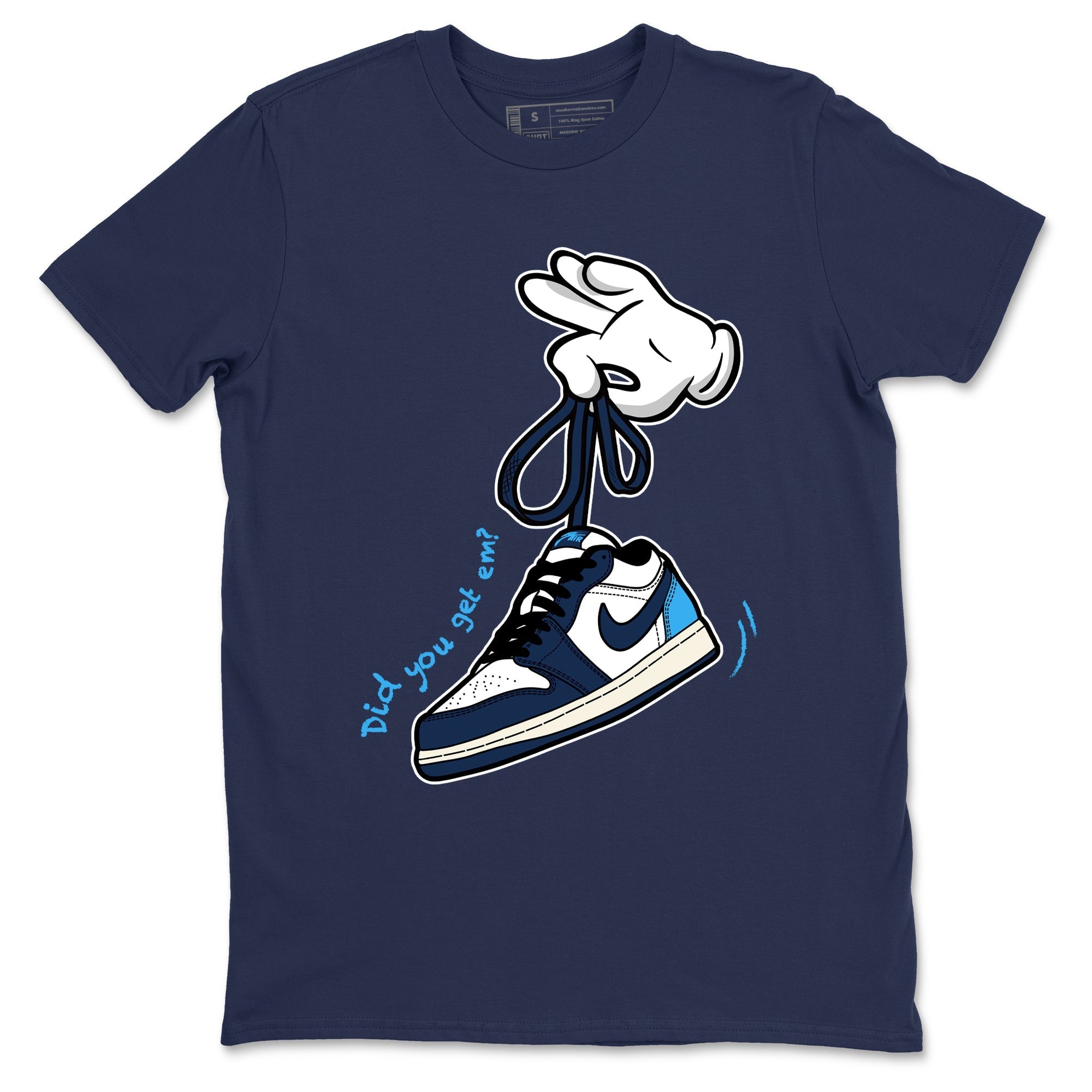 Cartoon Hands snkmatch Tees - Air Jordan 1 Obsidian