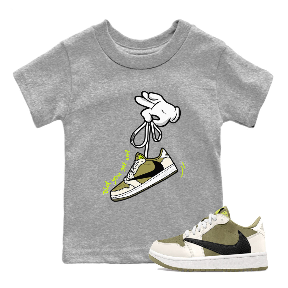 Cartoon Hands snkmatch Tee Kids - Air Jordan 1 Travis Scott Golf