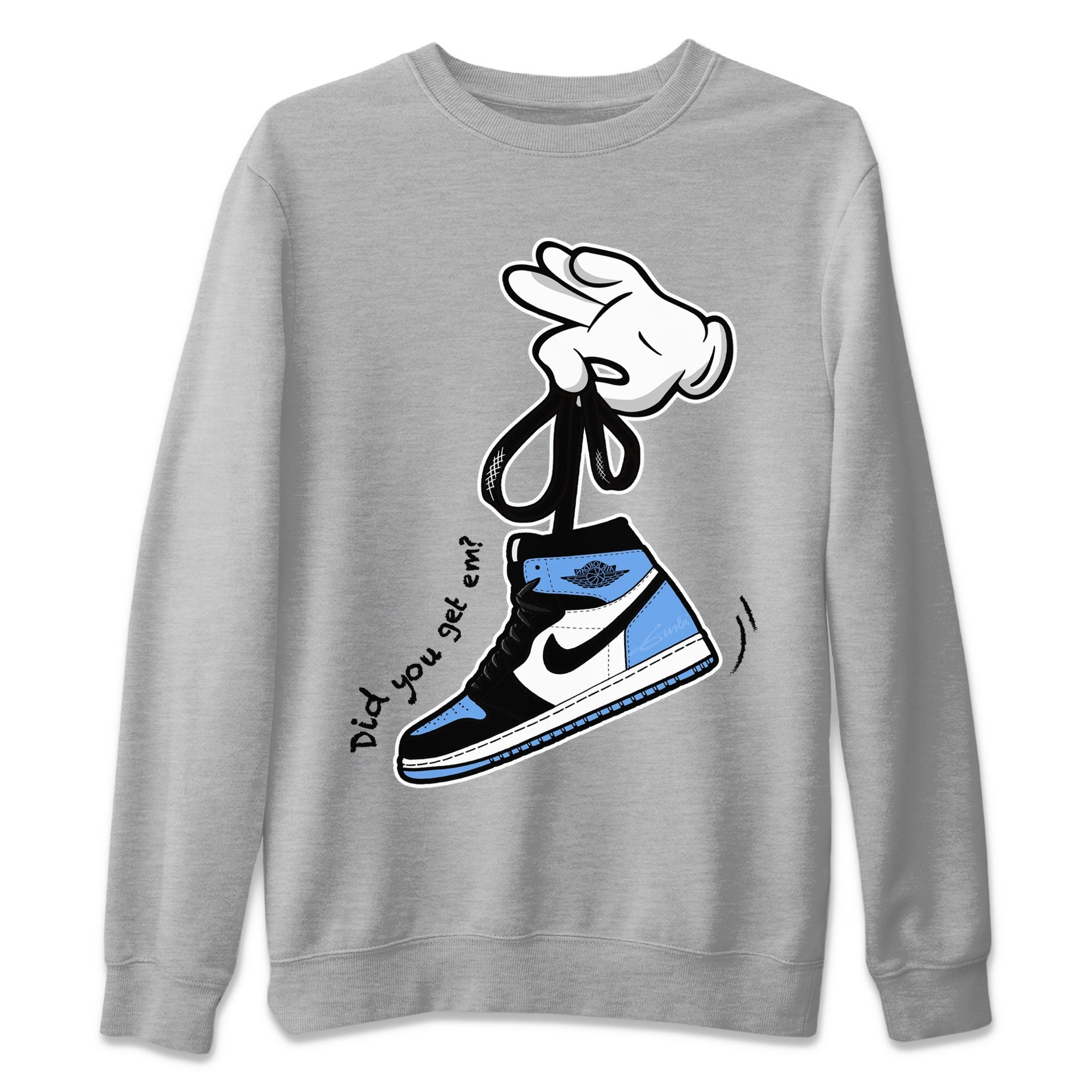 Cartoon Hands snkmatch Tee - Air Jordan 1 UNC Toe