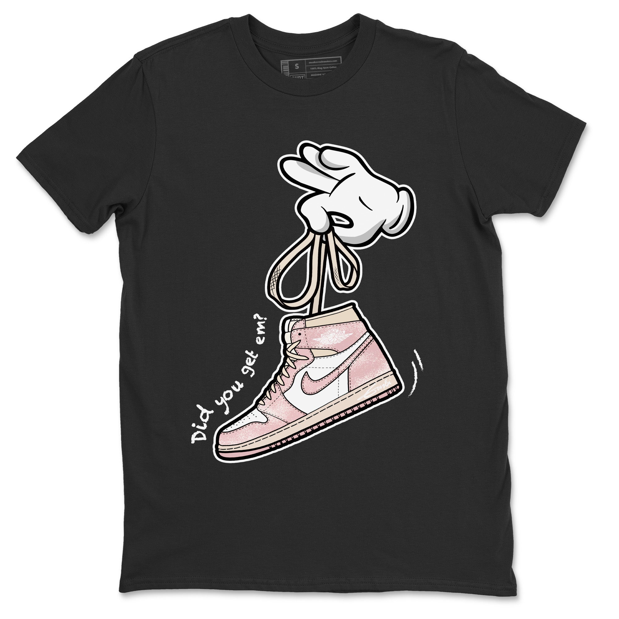 Cartoon Hands Unisex Tops - Air Jordan 1 Washed Pink