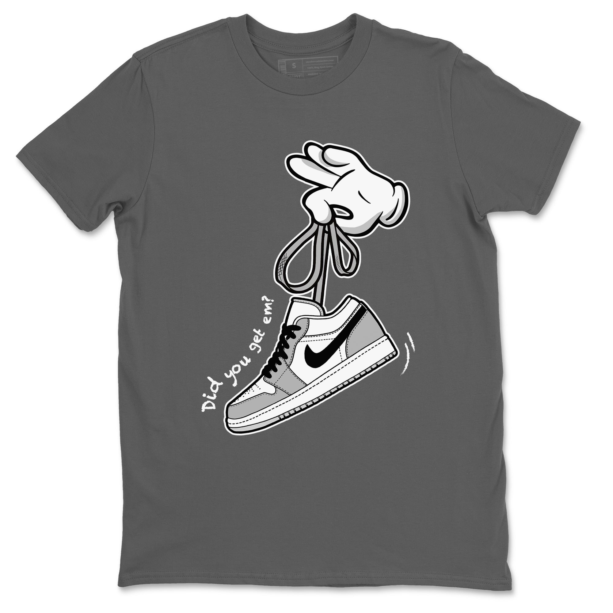 Cartoon Hands snkmatch Tees - Air Jordan 1 Wolf Grey