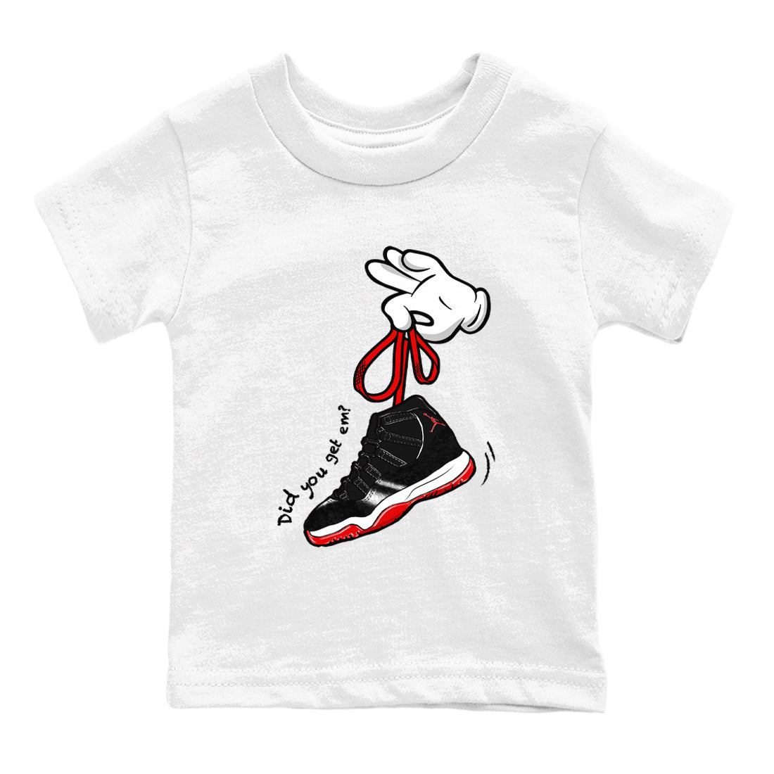 Cartoon Hands snkmatch Tees Kids - Air Jordan 11 Bred Velvet