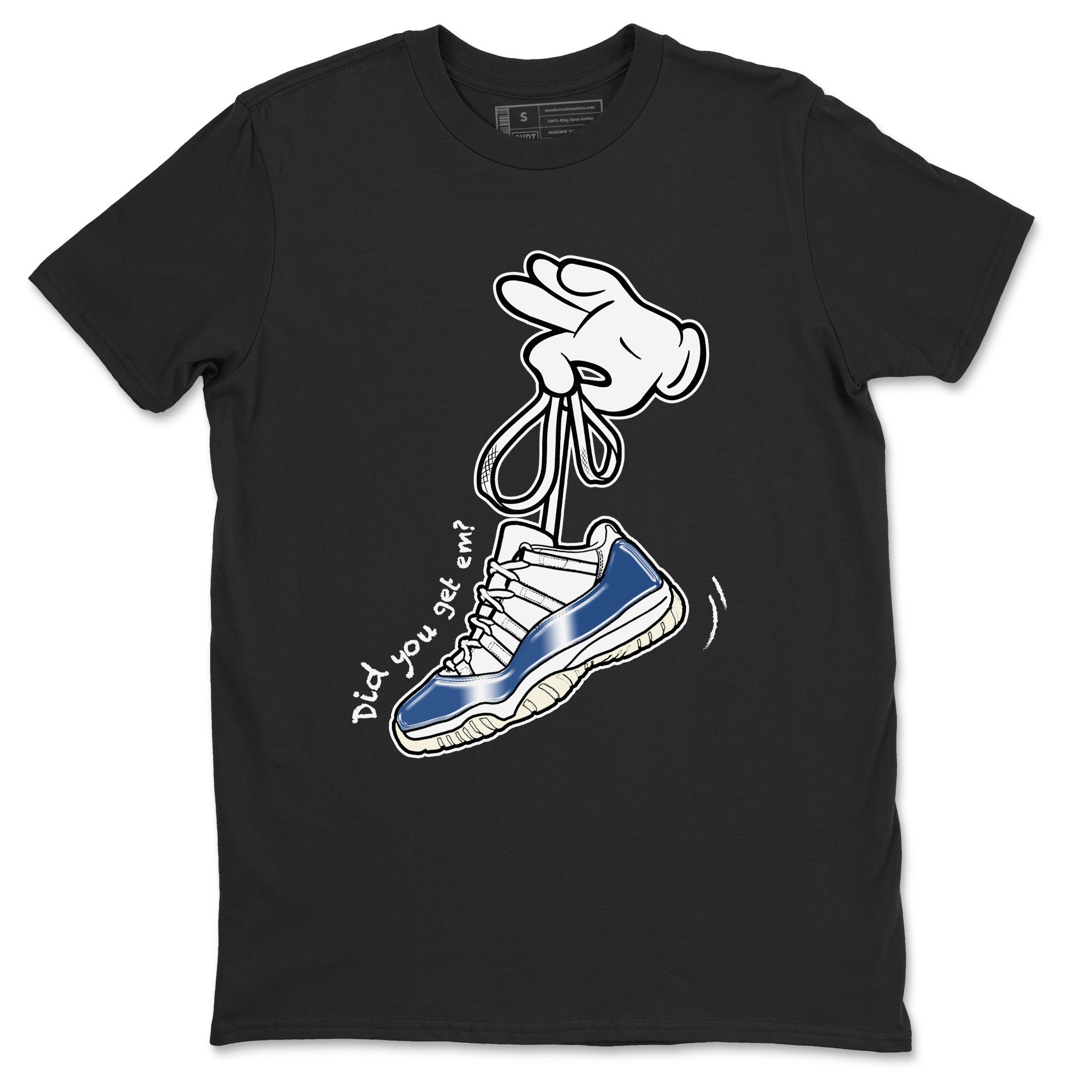 Cartoon Hands snkmatch Tees - Air Jordan 11 Diffused Blue