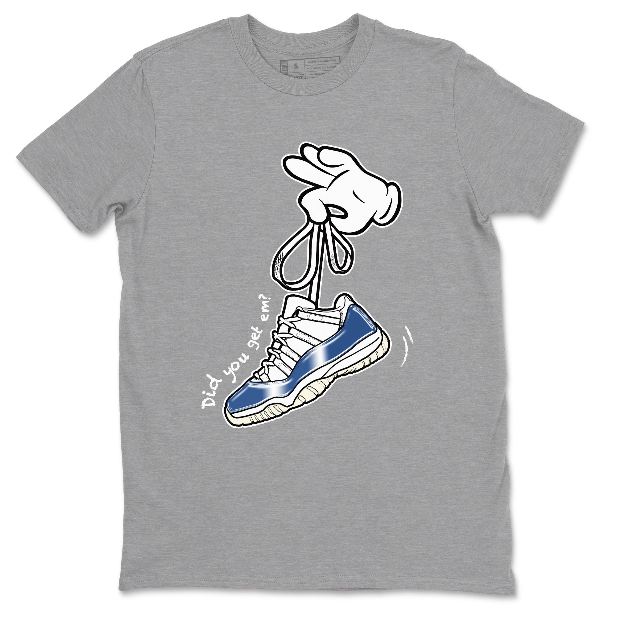 Cartoon Hands snkmatch Tees - Air Jordan 11 Diffused Blue