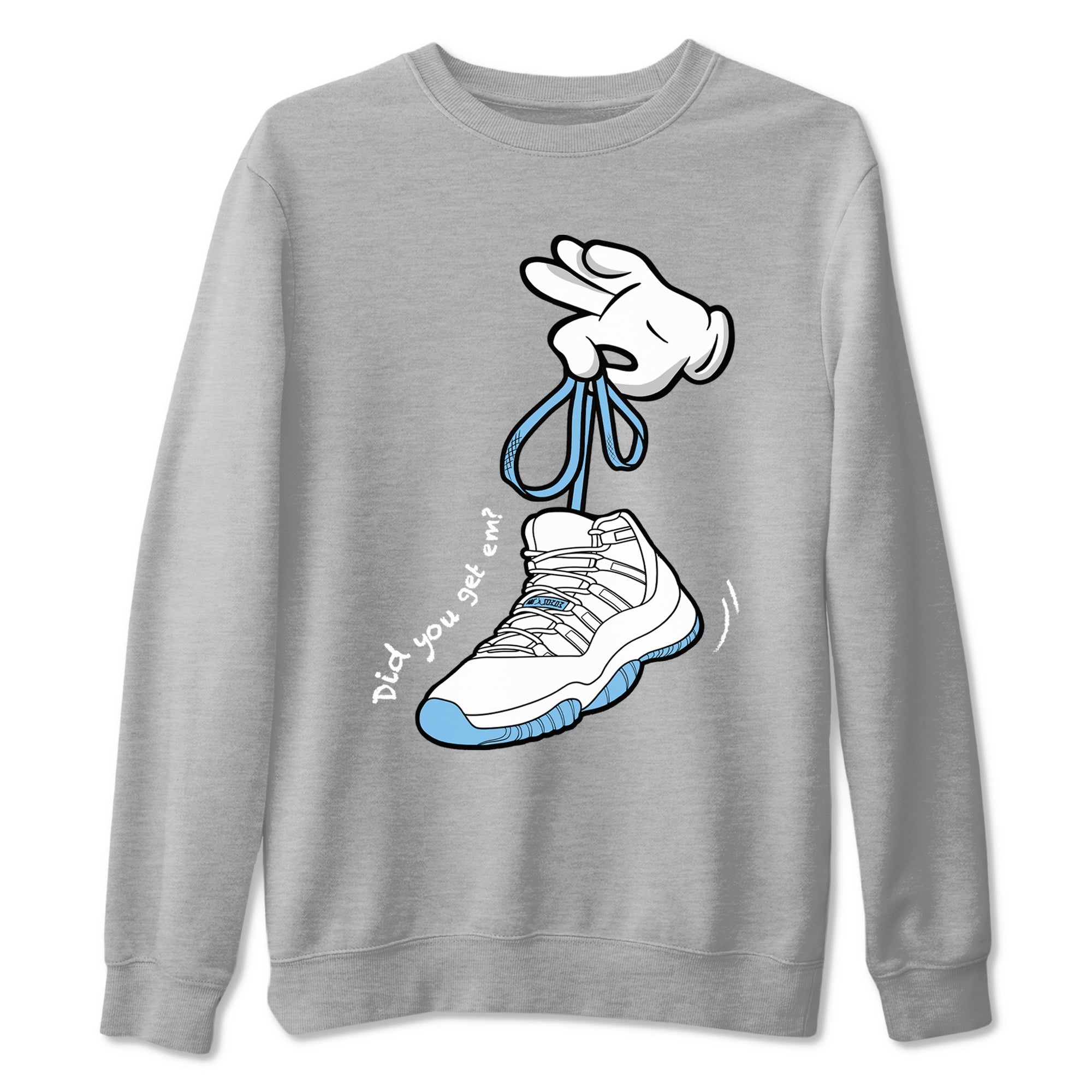 Cartoon Hands snkmatch Tees - Air Jordan 11 Legend Blue