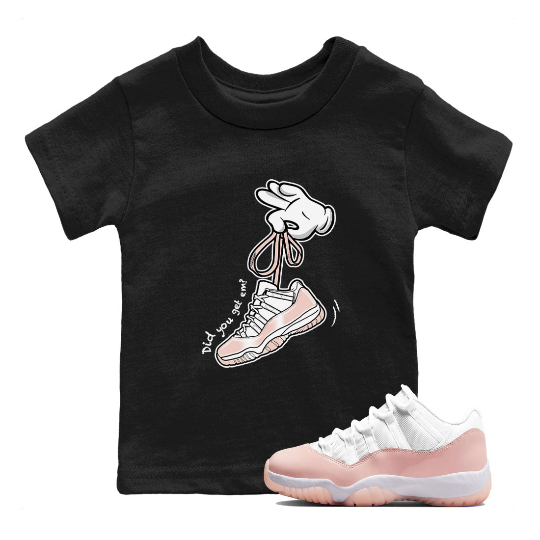 Cartoon Hands snkmatch Tees Kids - Air Jordan 11 Legend Pink