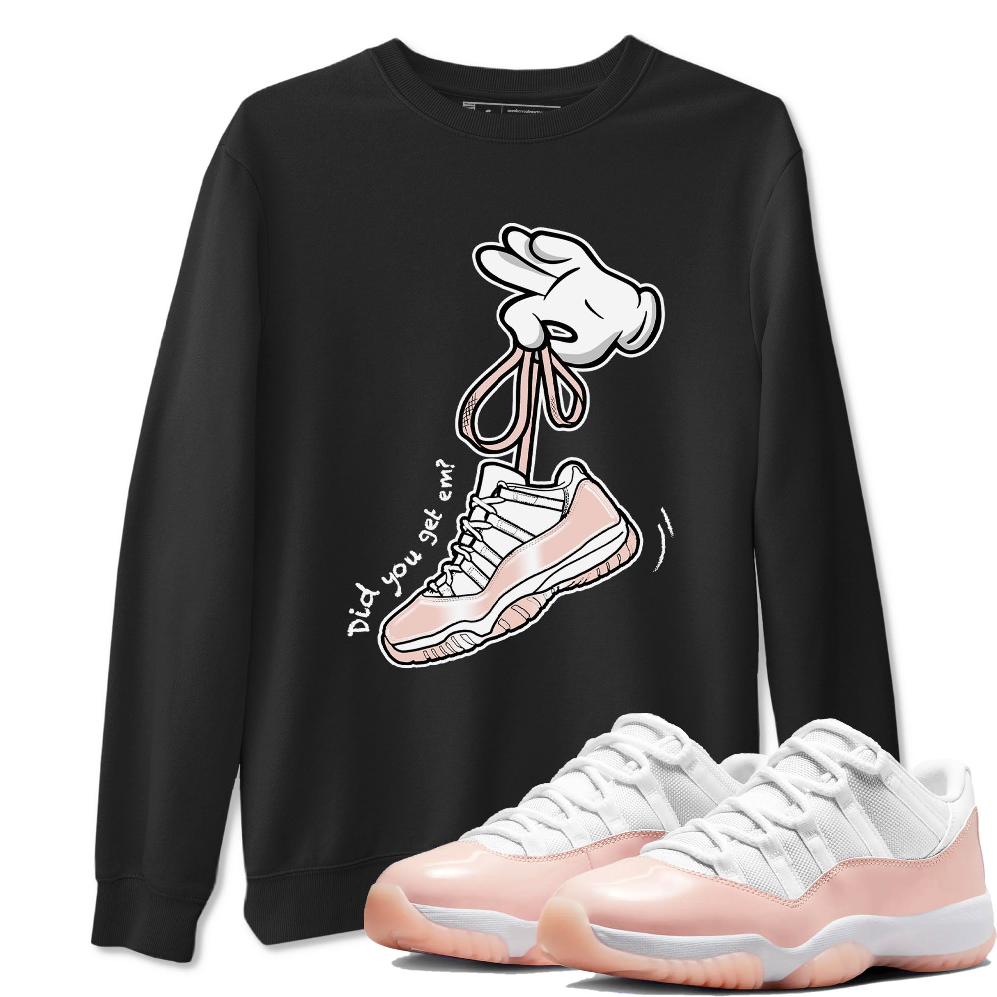 Cartoon Hands snkmatch Tees - Air Jordan 11 Legend Pink