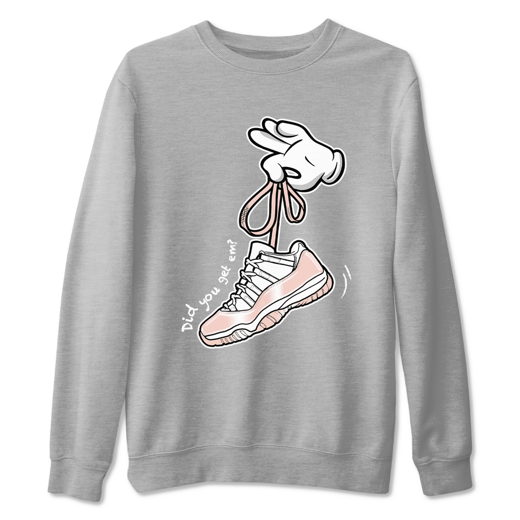 Cartoon Hands snkmatch Tees - Air Jordan 11 Legend Pink