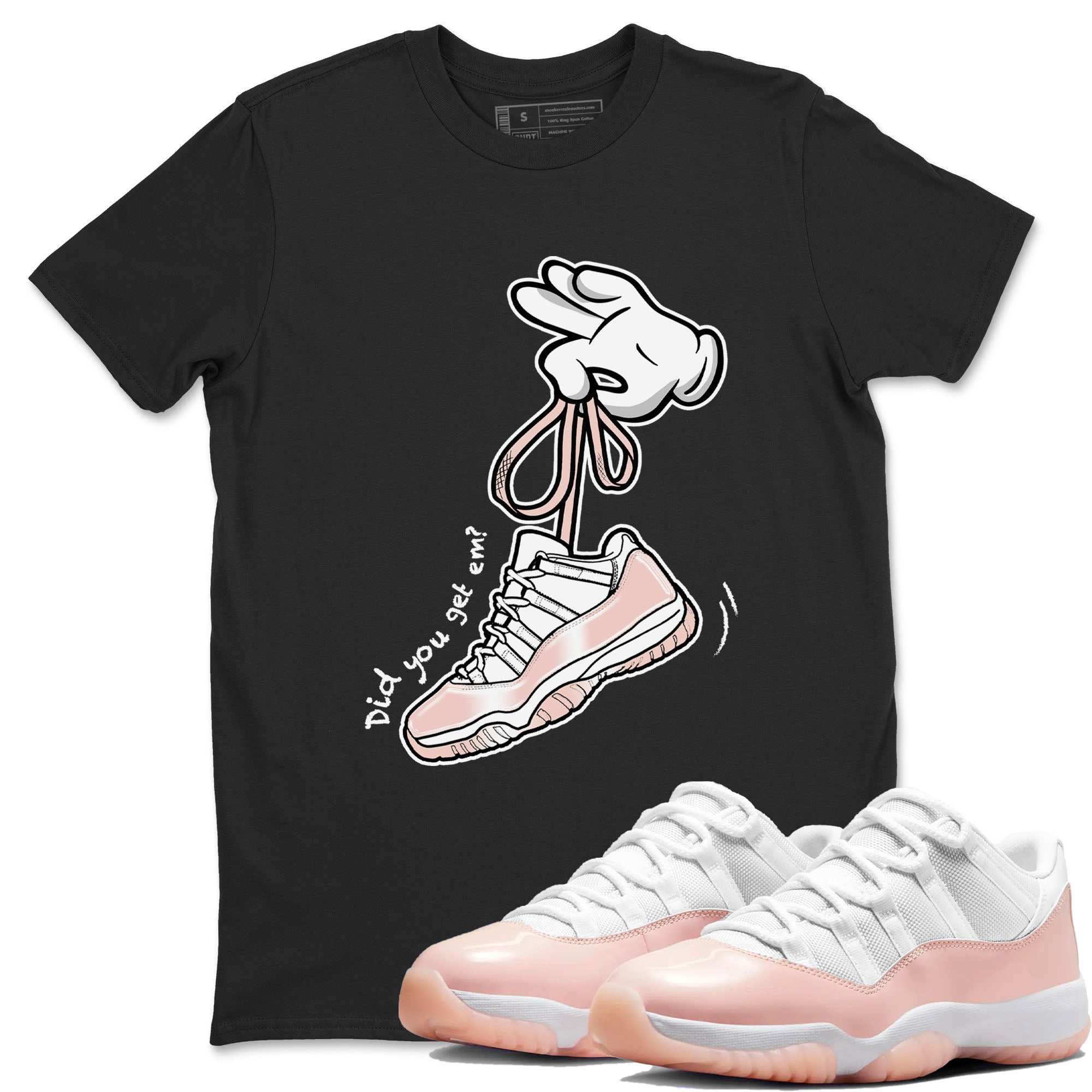 Cartoon Hands snkmatch Tees - Air Jordan 11 Legend Pink
