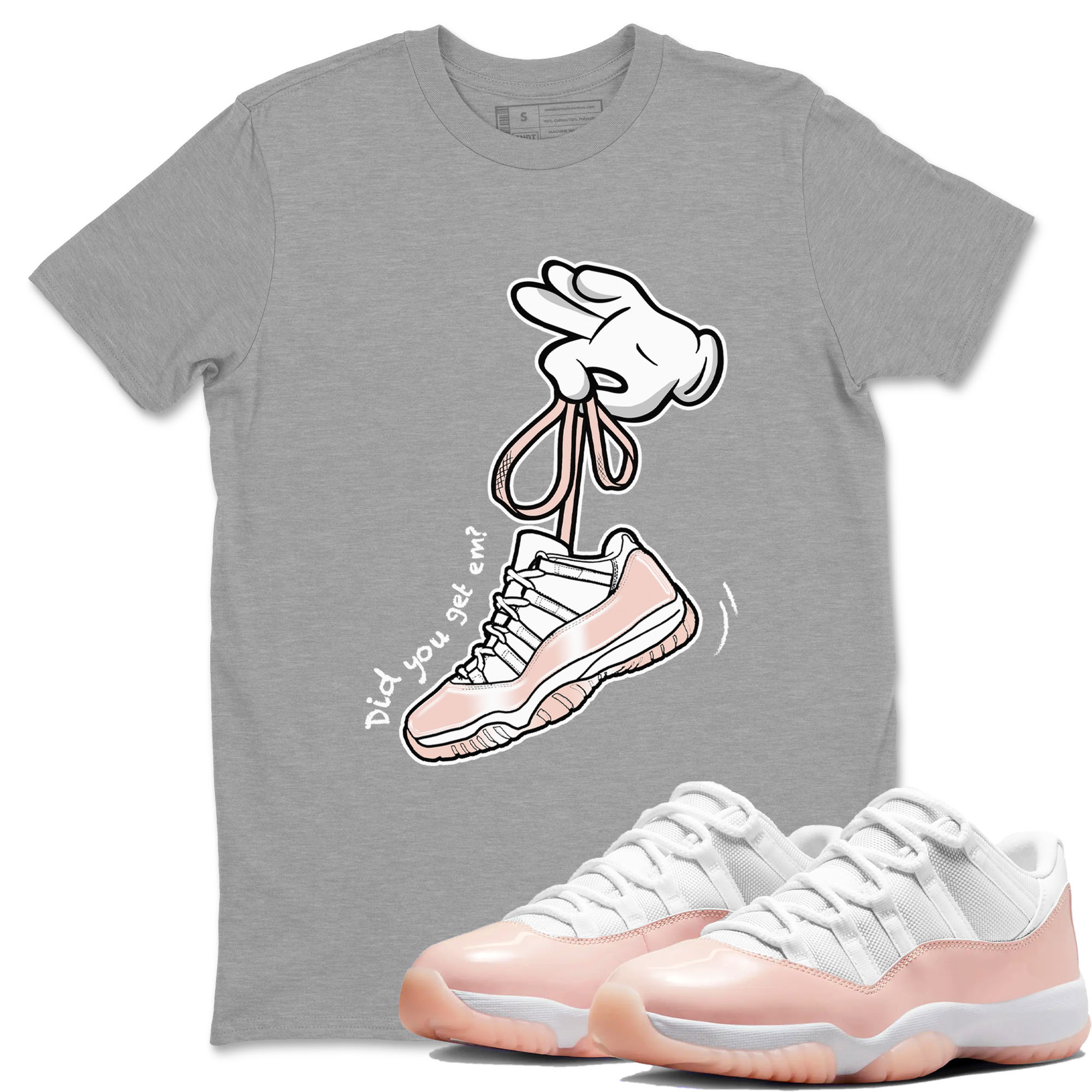 Cartoon Hands snkmatch Tees - Air Jordan 11 Legend Pink