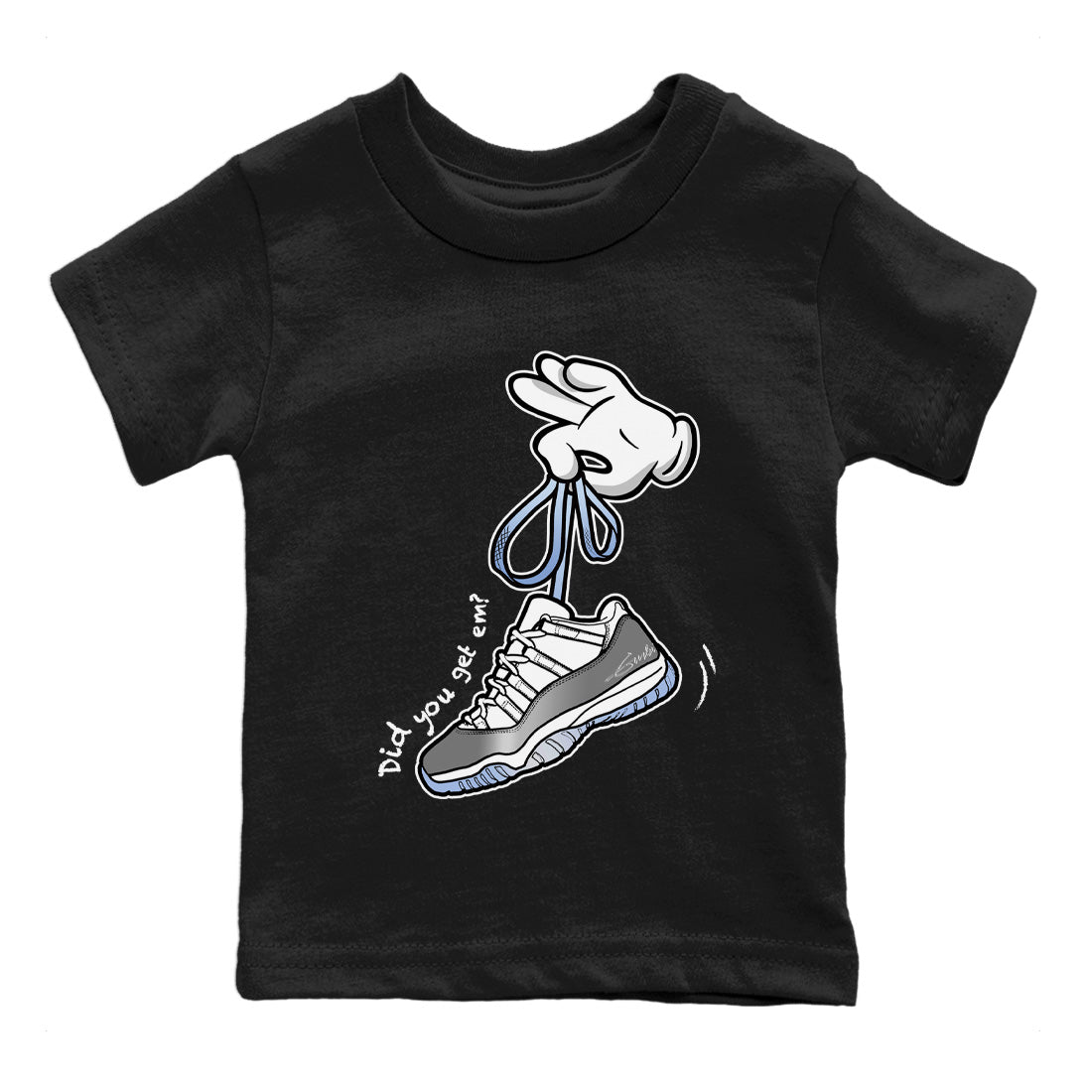 Cartoon Hands Kids Tops - Air Jordan 11 White Cement