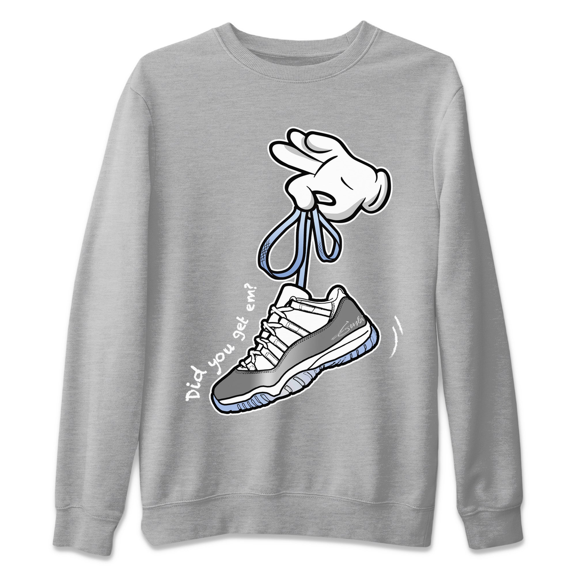 Cartoon Hands Unisex Tops - Air Jordan 11 White Cement