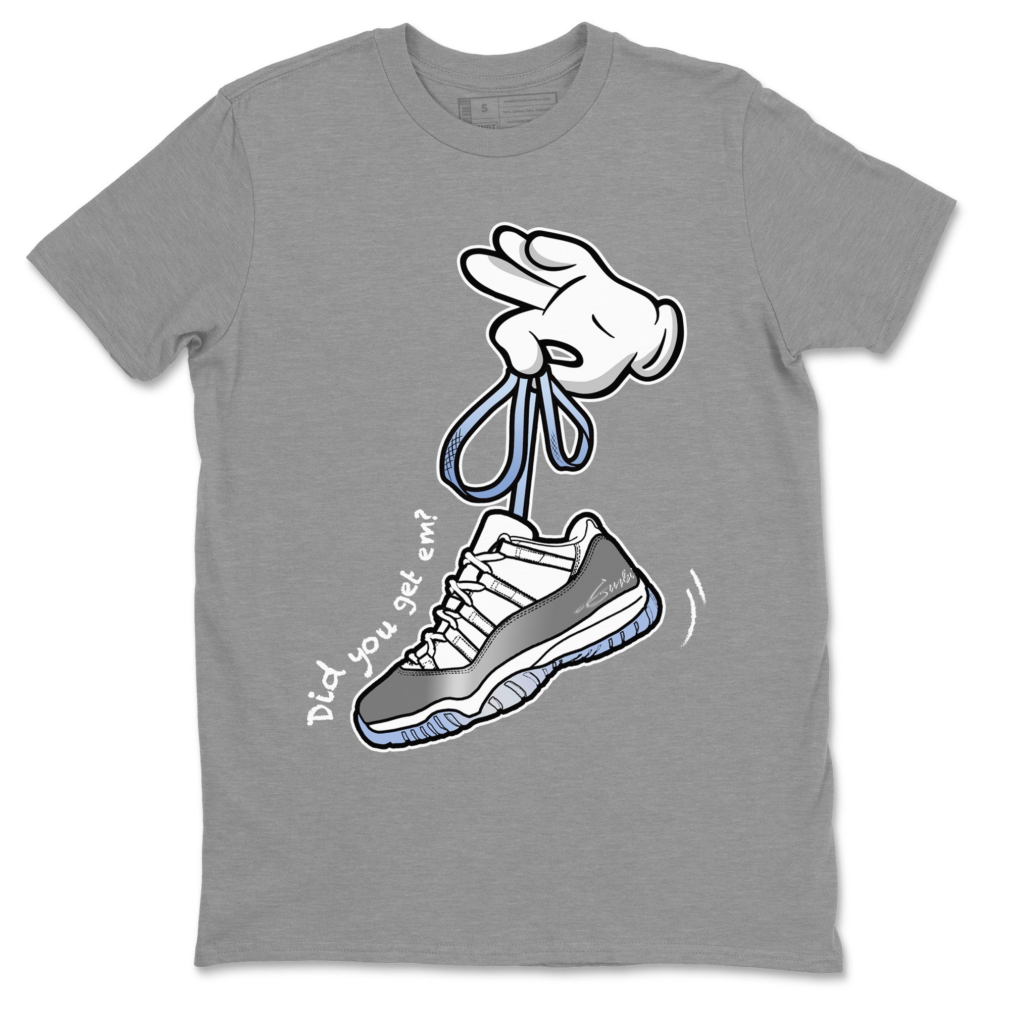 Cartoon Hands Unisex Tops - Air Jordan 11 White Cement