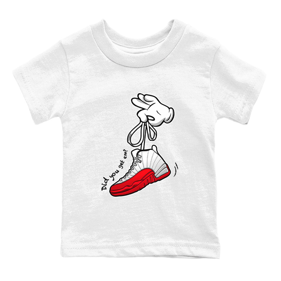 Cartoon Hands snkmatch Tee Kids - Air Jordan 12 Cherry