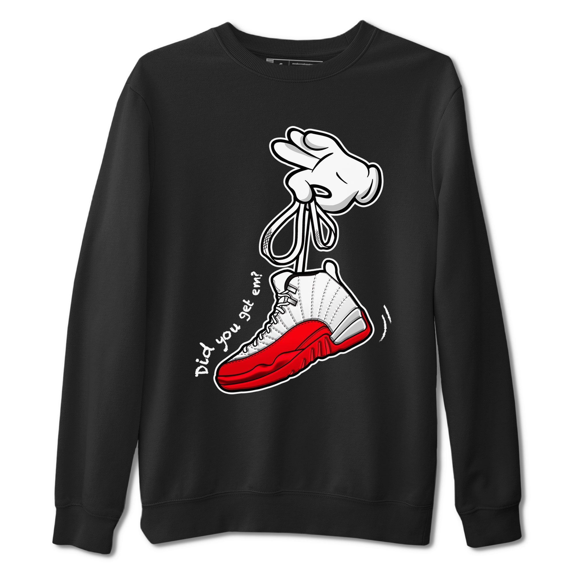 Cartoon Hands snkmatch Tee - Air Jordan 12 Cherry