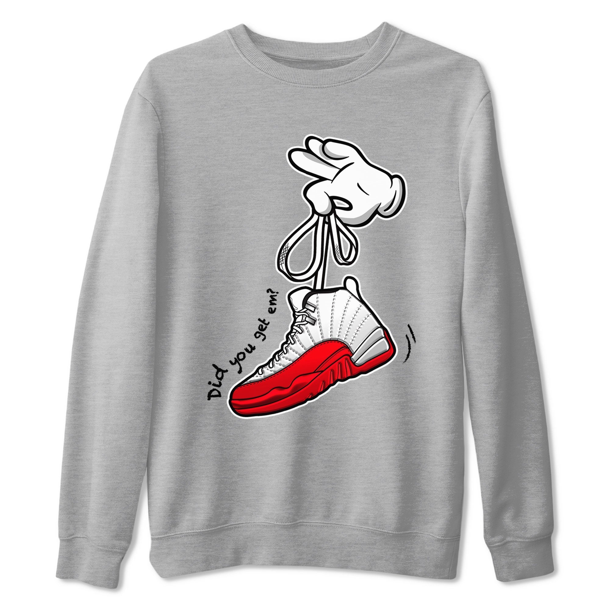 Cartoon Hands snkmatch Tee - Air Jordan 12 Cherry
