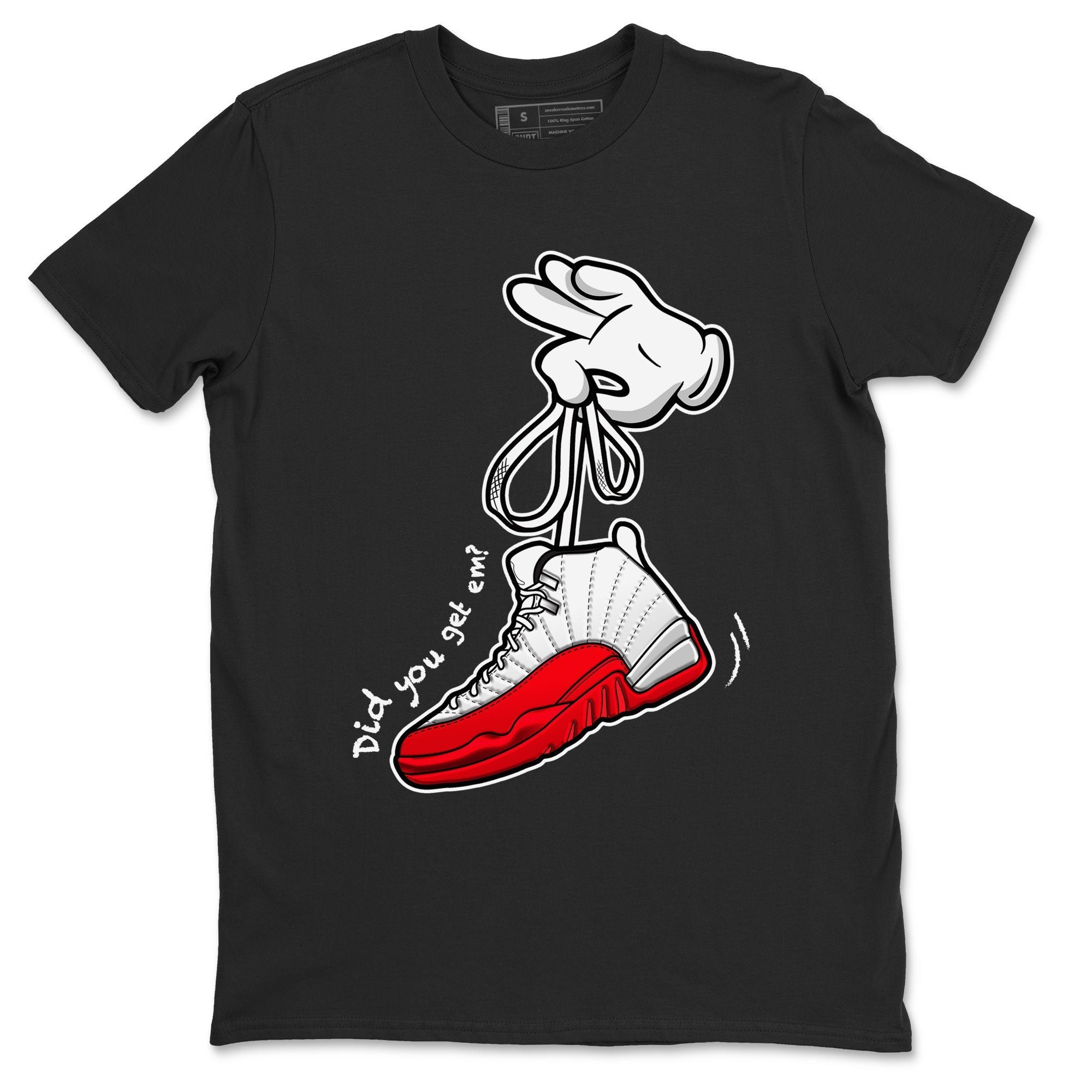 Cartoon Hands snkmatch Tee - Air Jordan 12 Cherry