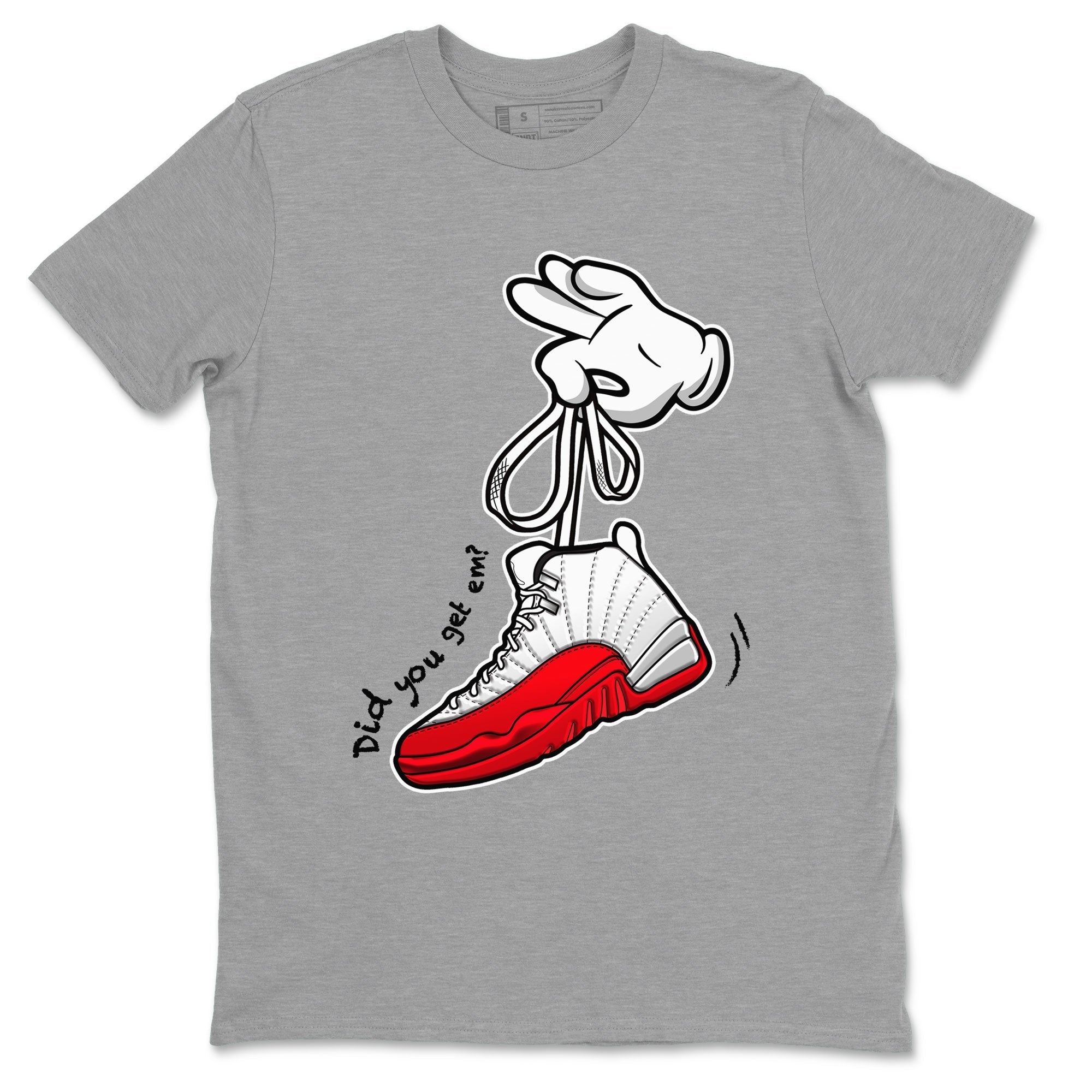 Cartoon Hands snkmatch Tee - Air Jordan 12 Cherry