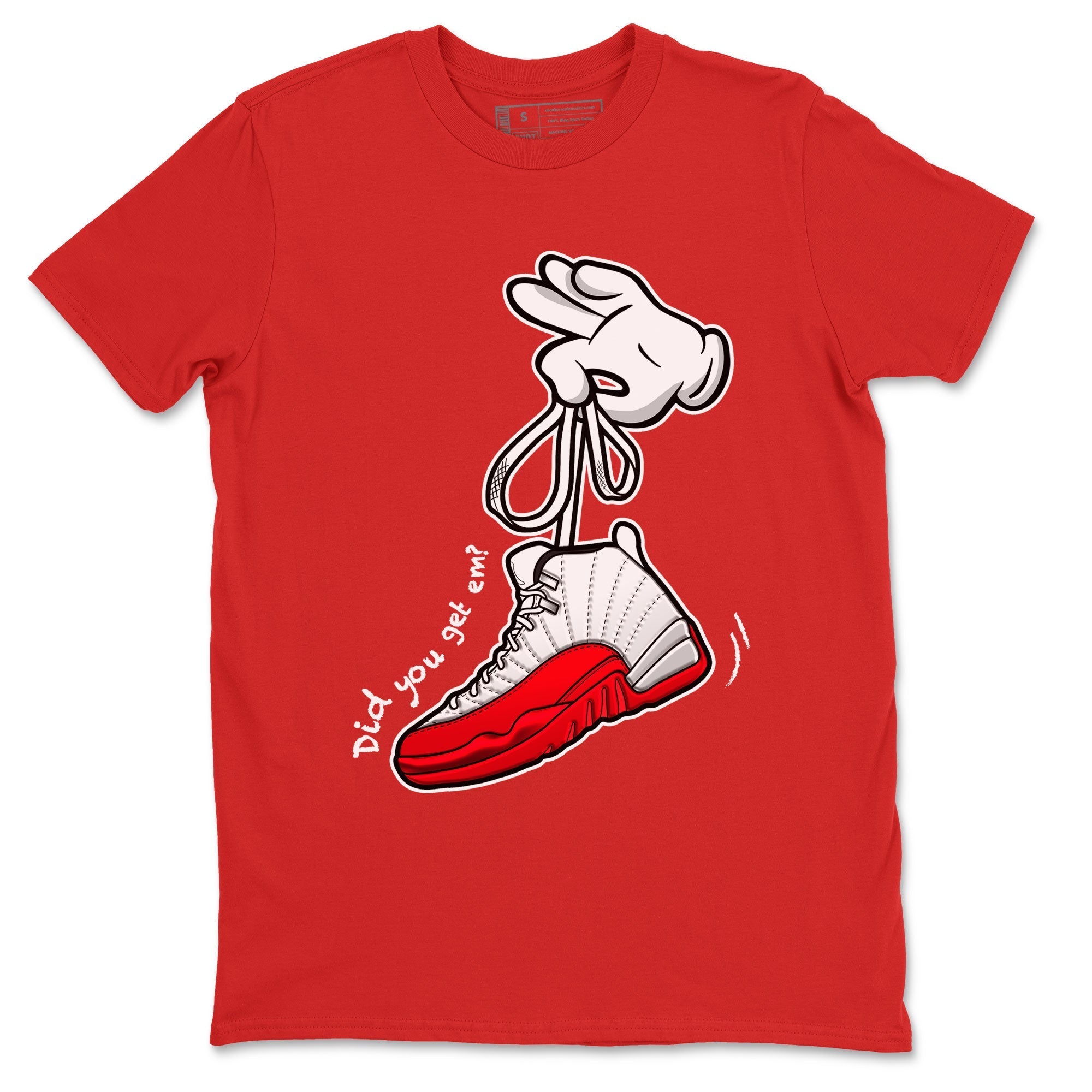 Cartoon Hands snkmatch Tee - Air Jordan 12 Cherry