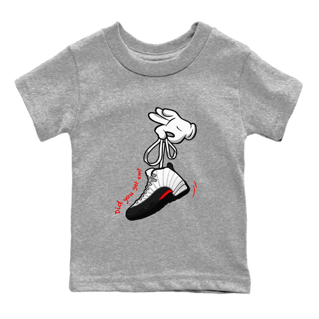 Cartoon Hands snkmatch Tees Kids - Air Jordan 12 Taxi Flip