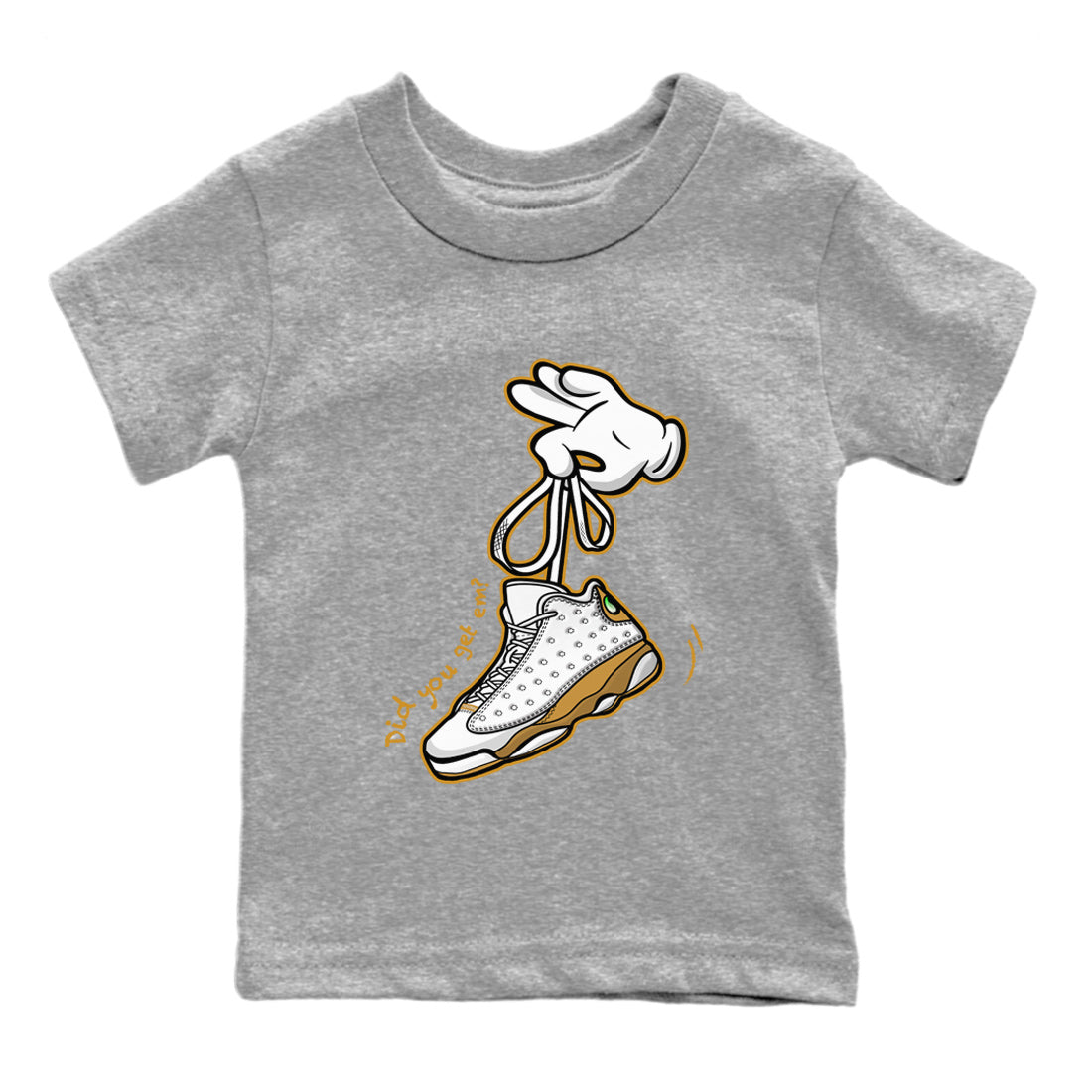 Cartoon Hands Kids Tops - Air Jordan 13 Wheat