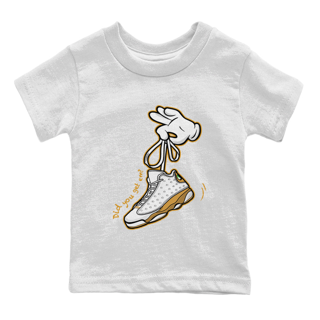 Cartoon Hands Kids Tops - Air Jordan 13 Wheat