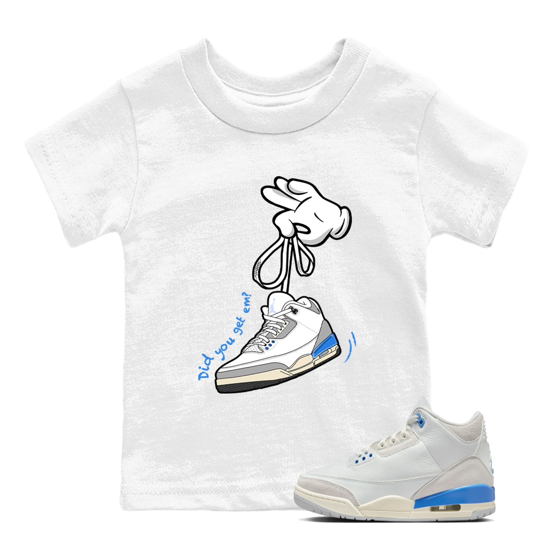 Cartoon Hands snkmatch Tees Kids - Air Jordan 3 Lucky Shorts