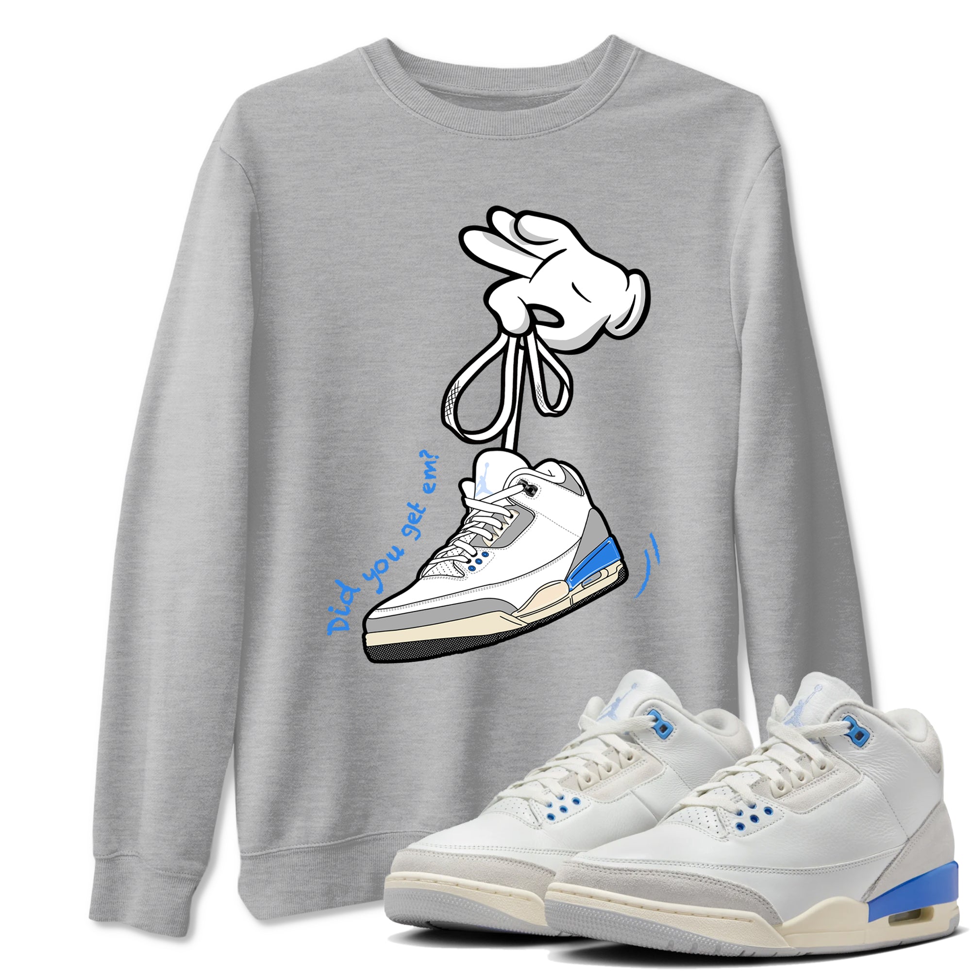Cartoon Hands snkmatch Tees - Air Jordan 3 Lucky Shorts