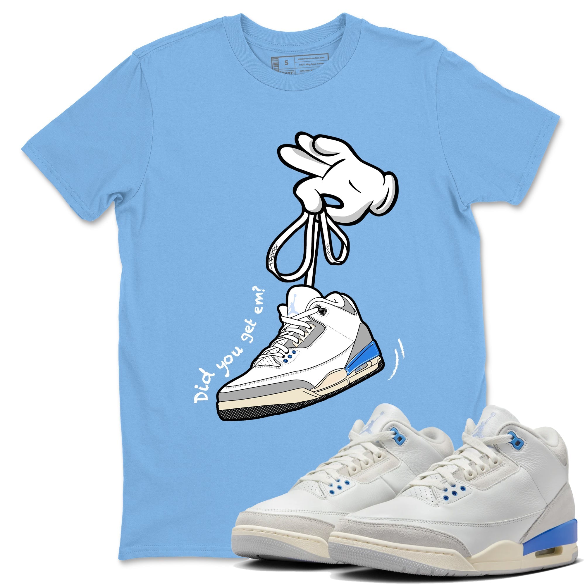 Cartoon Hands snkmatch Tees - Air Jordan 3 Lucky Shorts