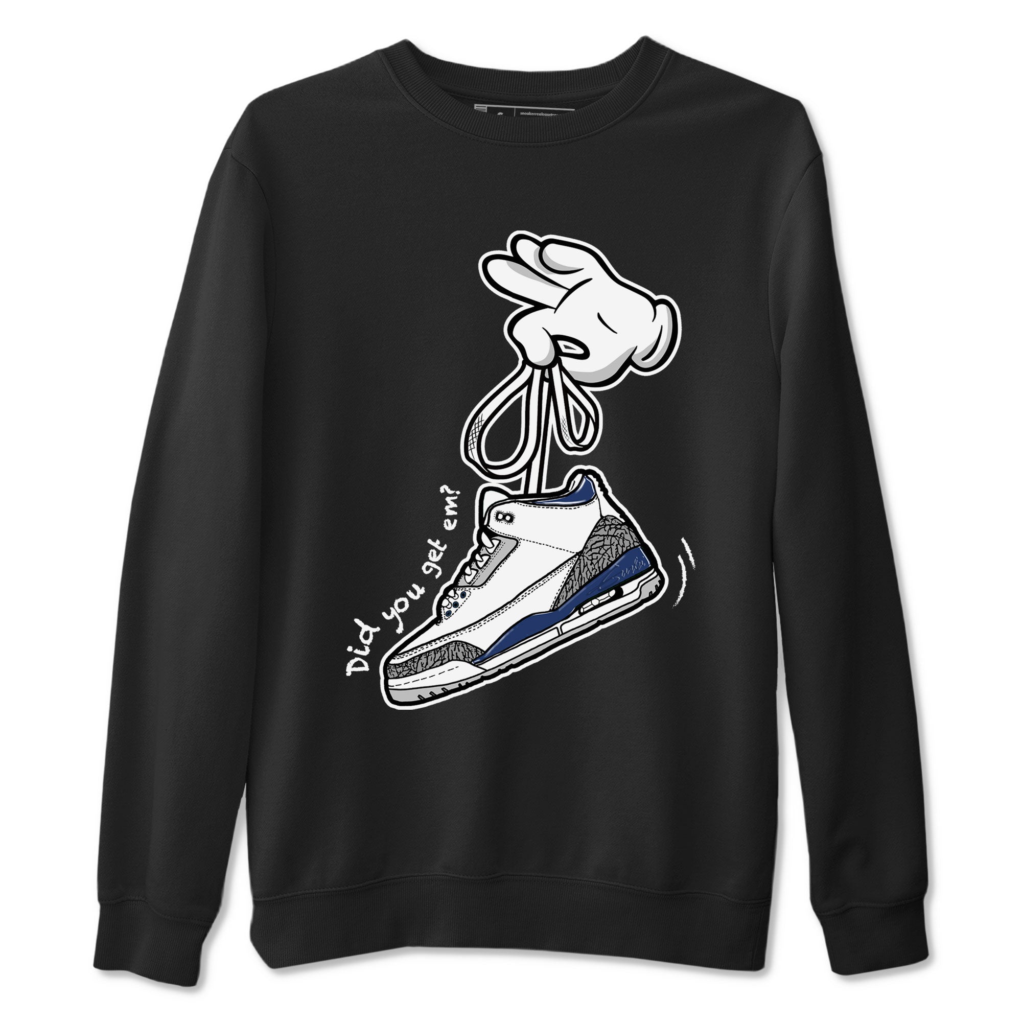 Cartoon Hands snkmatch Tees - Air Jordan 3 Midnight Navy 2023