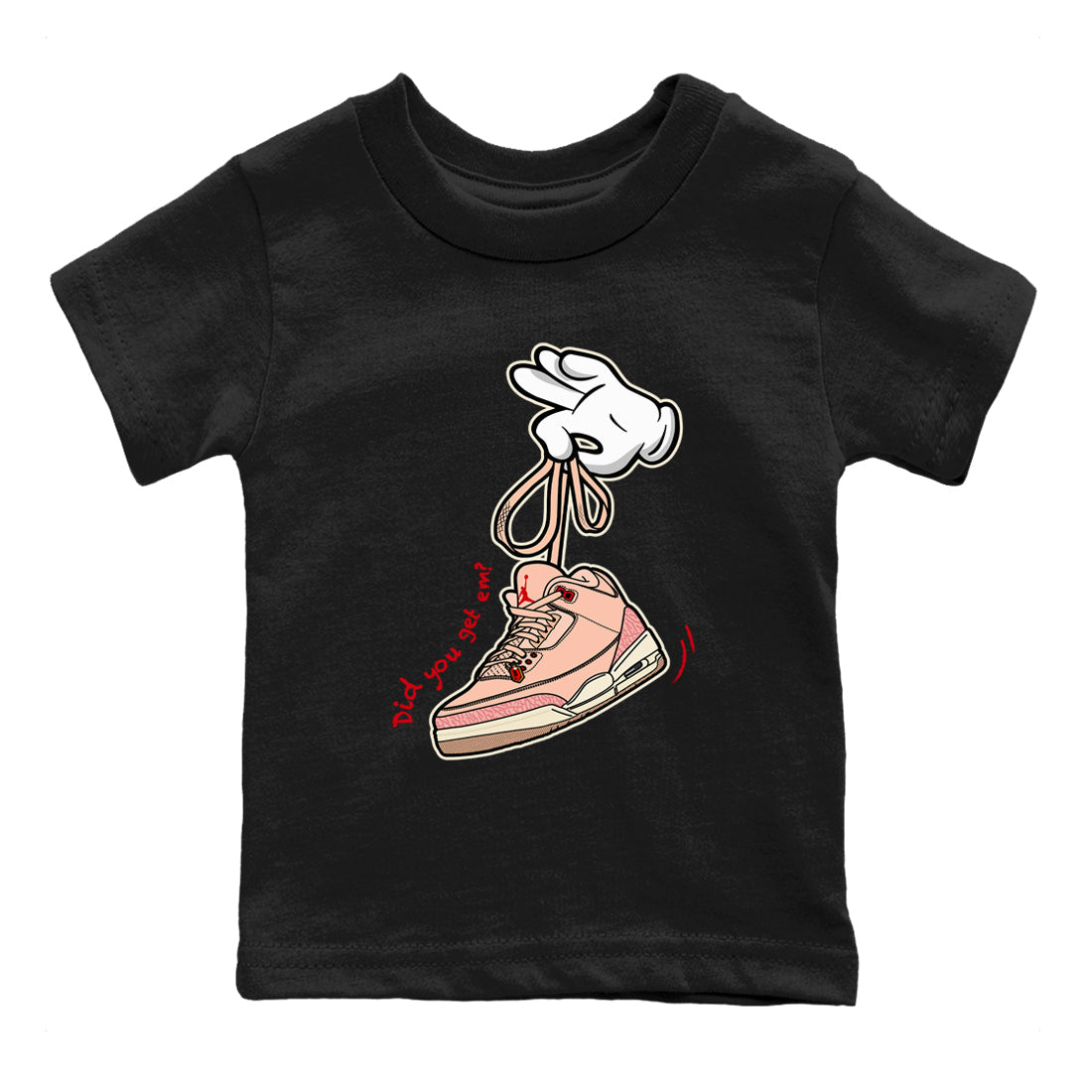 Cartoon Hands snkmatch Tees Kids - Air Jordan 3 Valentines Day
