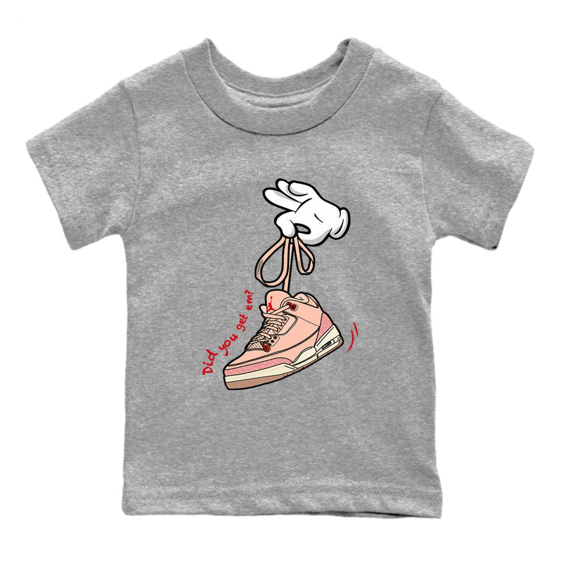 Cartoon Hands snkmatch Tees Kids - Air Jordan 3 Valentines Day