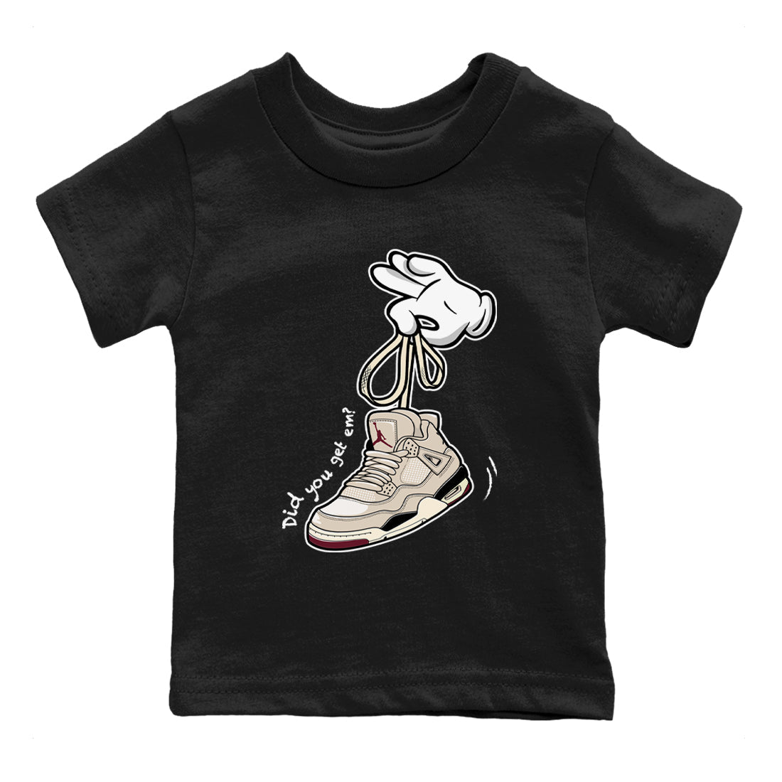 Cartoon Hands snkmatch Tees Kids - Air Jordan 4 A Ma Maniere x Fossil Stone