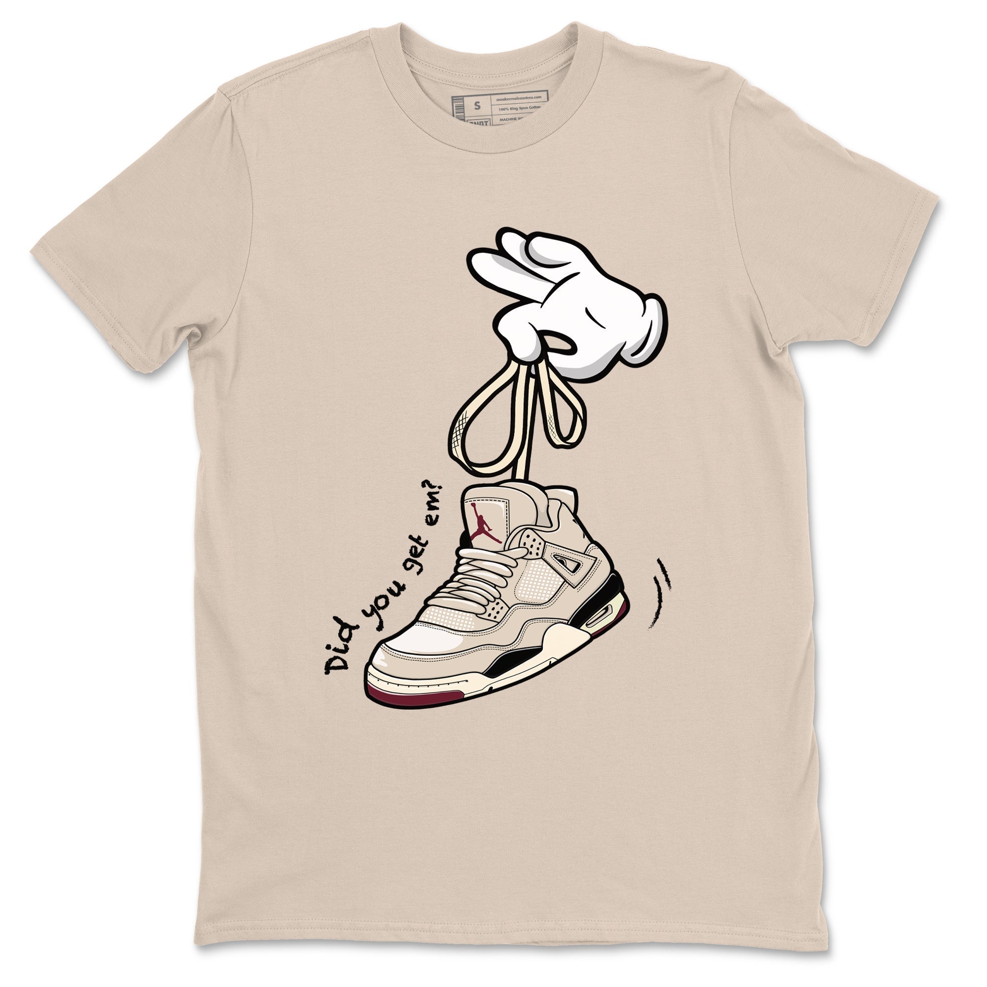 Cartoon Hands snkmatch Tees - Air Jordan 4 A Ma Maniere x Fossil Stone