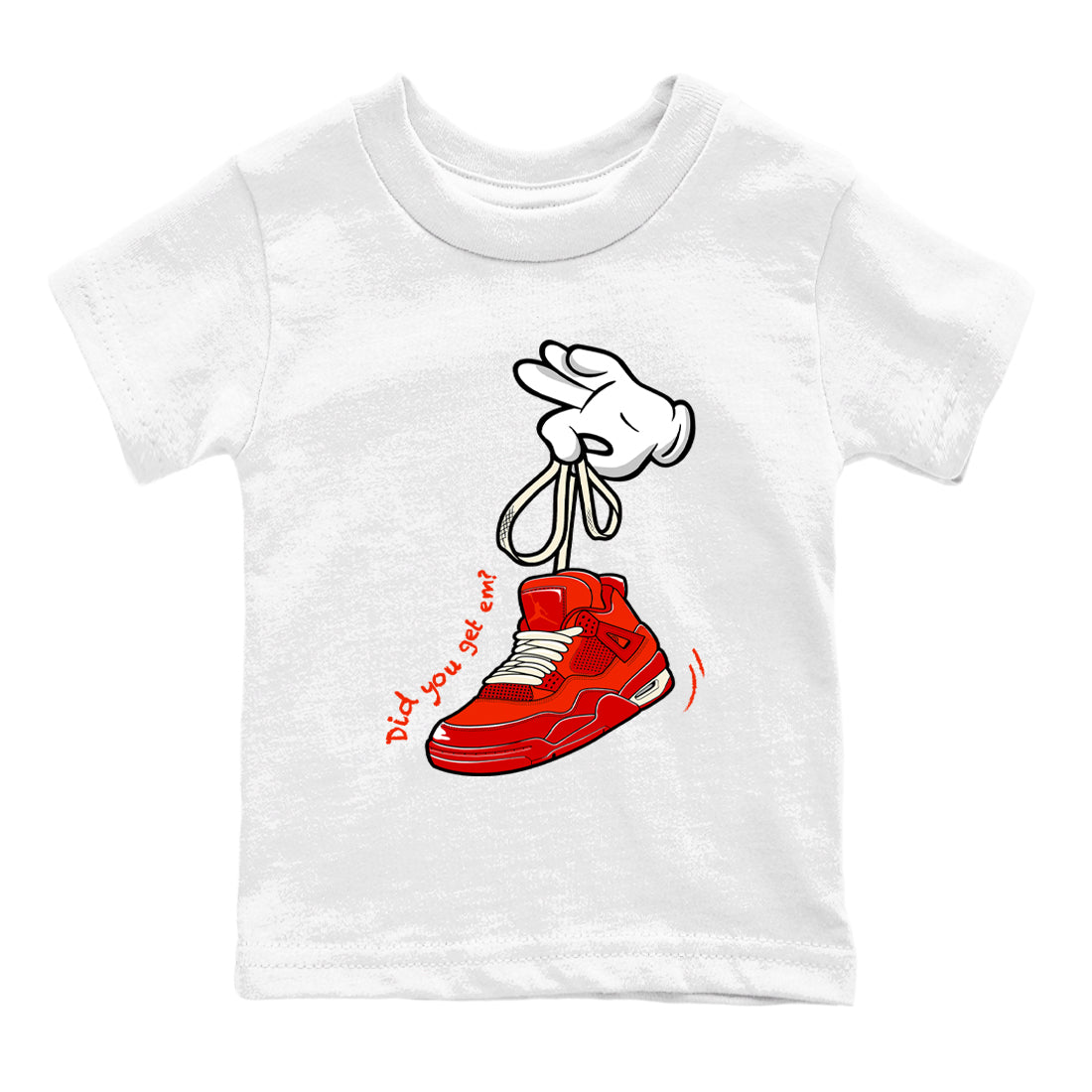 Cartoon Hands snkmatch Tees Kids - Air Jordan 4 Brick By Brick