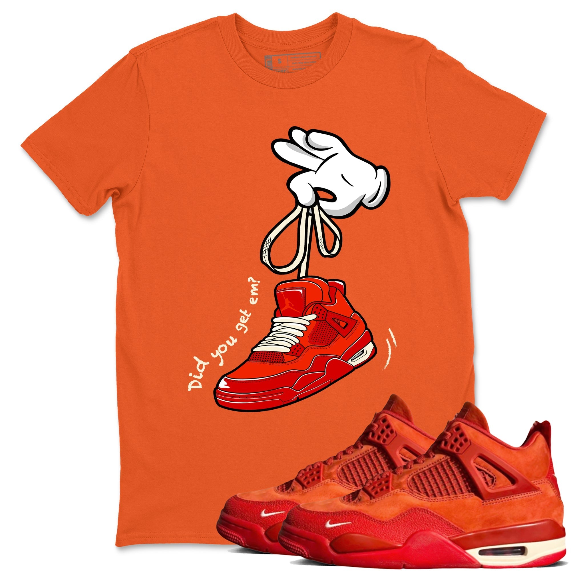 Cartoon Hands snkmatch Tees - Air Jordan 4 Brick By Brick