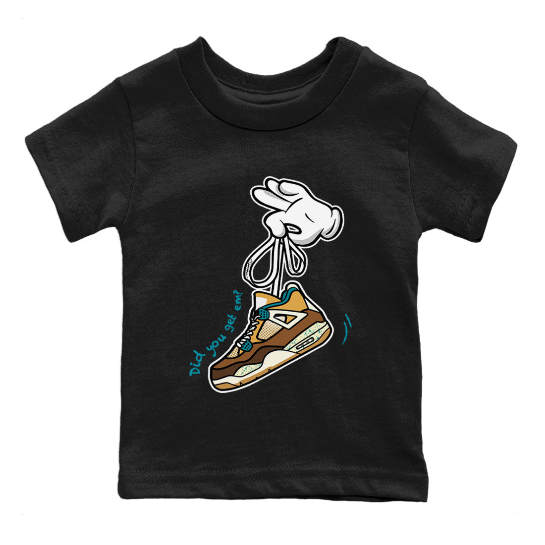 Cartoon Hands snkmatch Tee Kids - Air Jordan 4 Cacao Wow