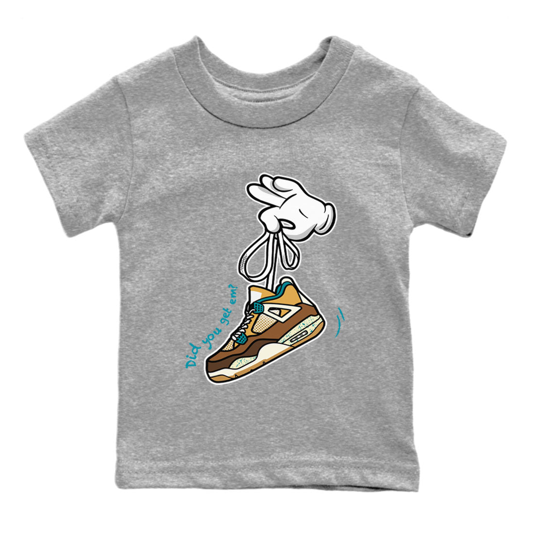 Cartoon Hands snkmatch Tee Kids - Air Jordan 4 Cacao Wow