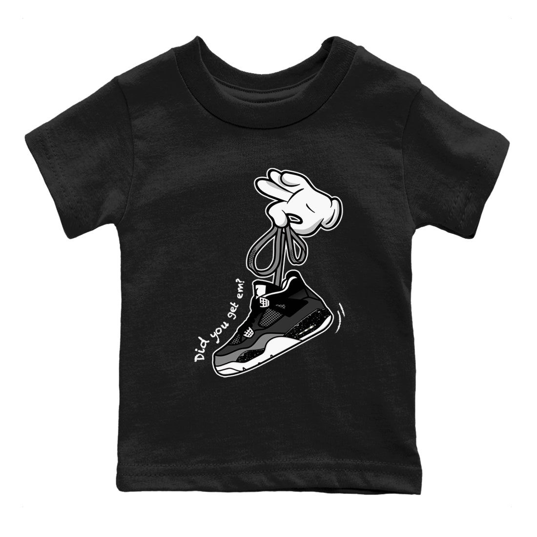Cartoon Hands snkmatch Tees Kids - Air Jordan 4 Fear