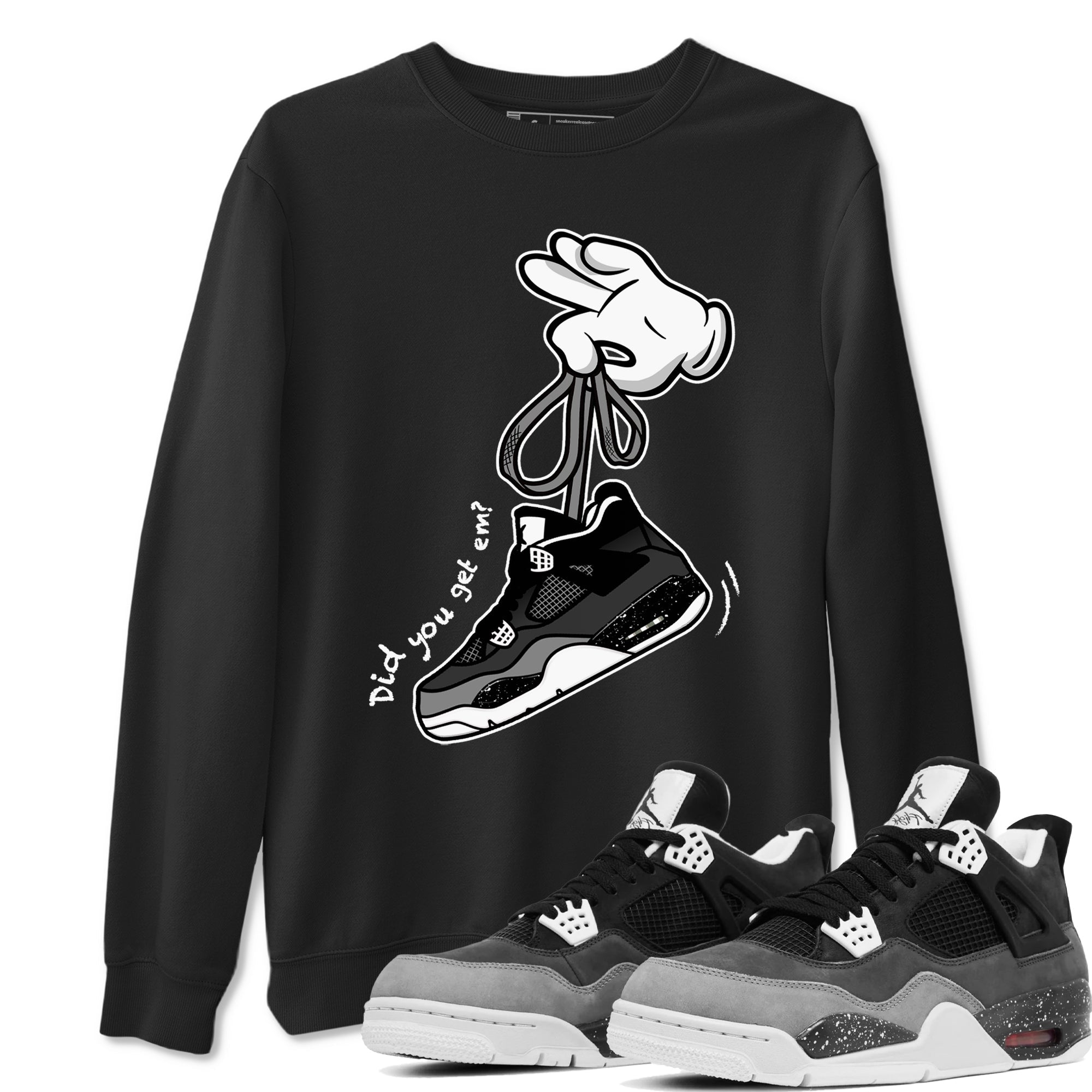Cartoon Hands snkmatch Tees - Air Jordan 4 Fear