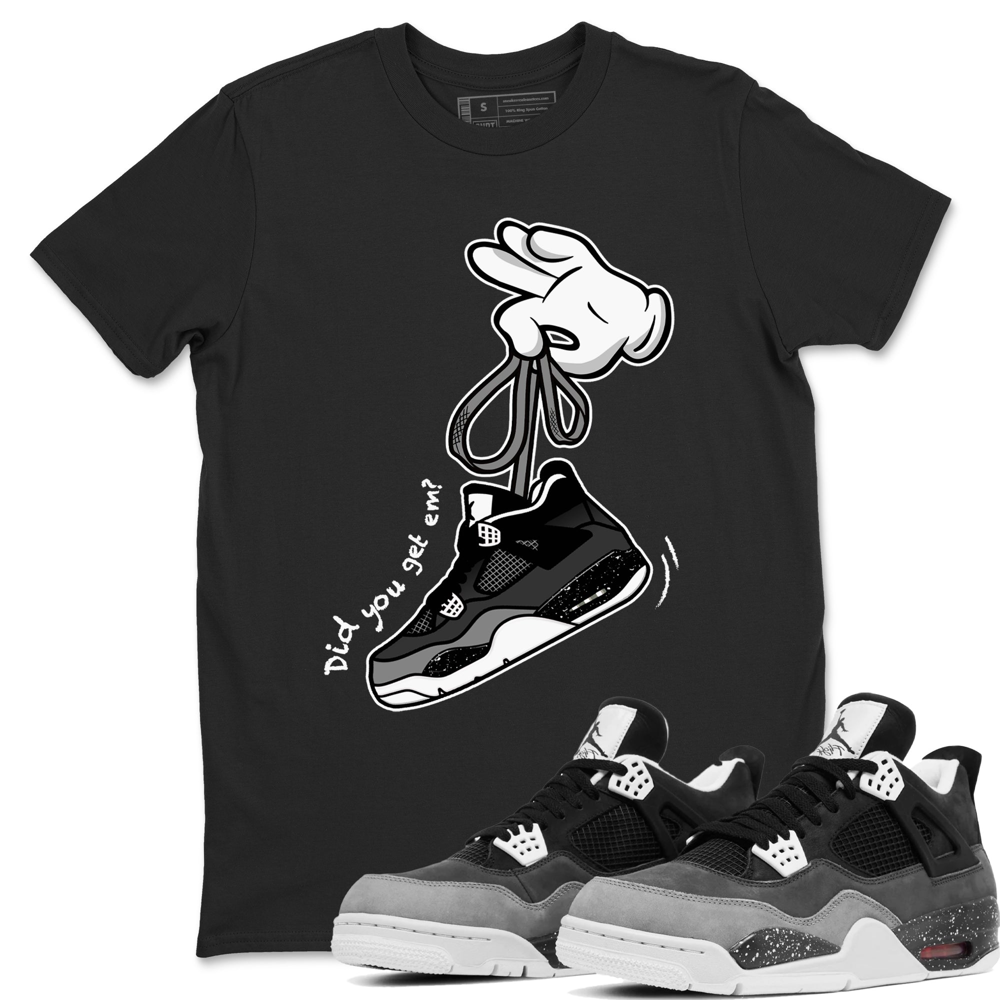 Cartoon Hands snkmatch Tees - Air Jordan 4 Fear