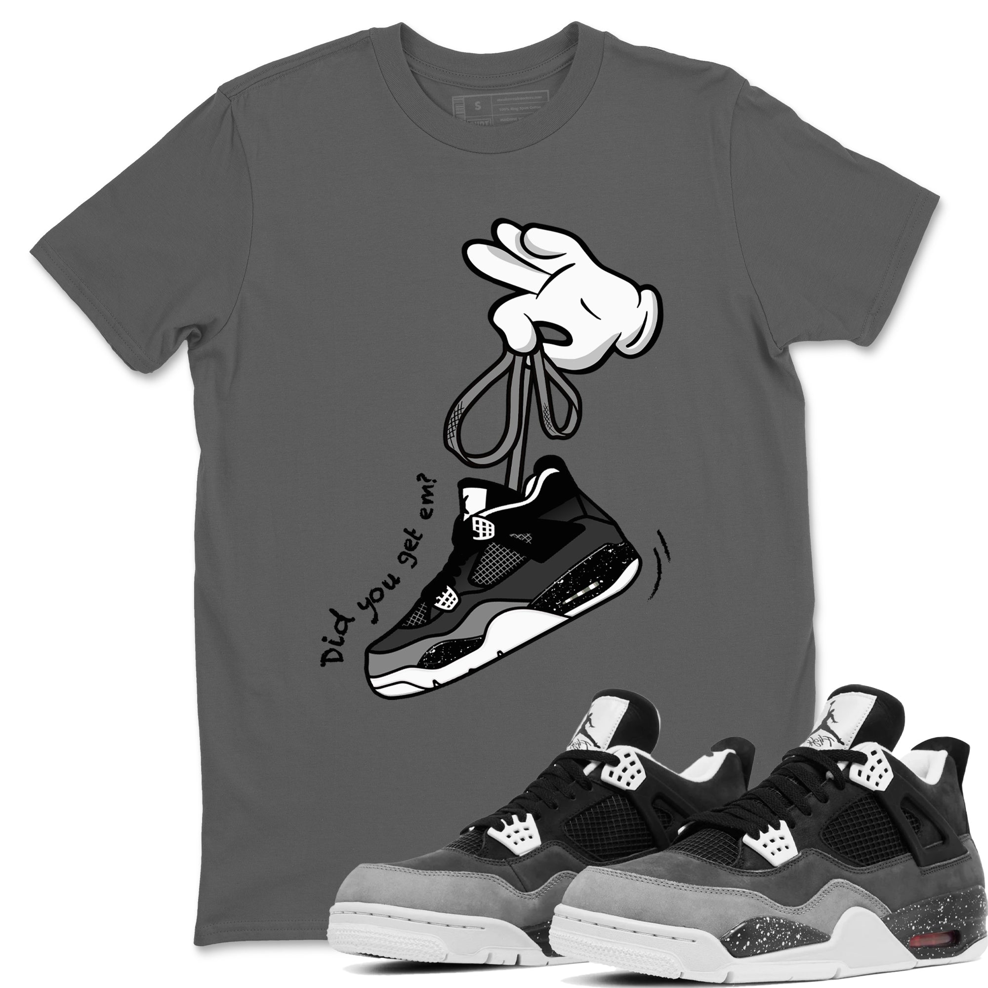Cartoon Hands snkmatch Tees - Air Jordan 4 Fear