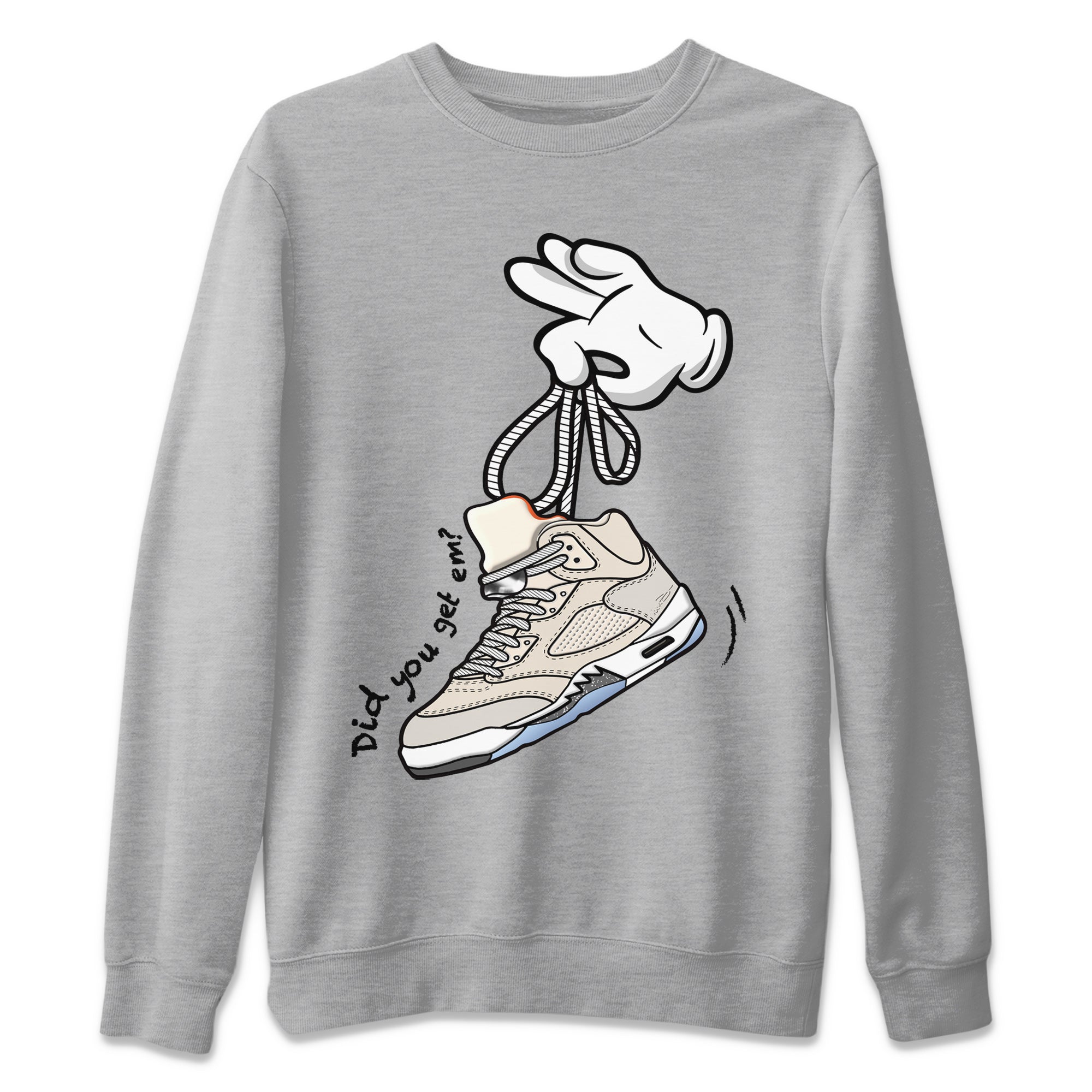 Cartoon Hands Unisex Tops - Air Jordan 5 Craft