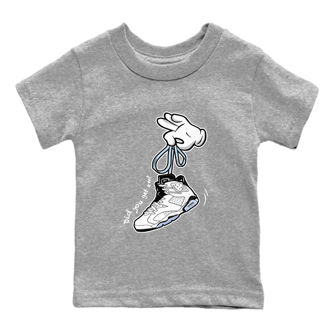 Cartoon Hands snkmatch Tees Kids - Air Jordan 6 White Black