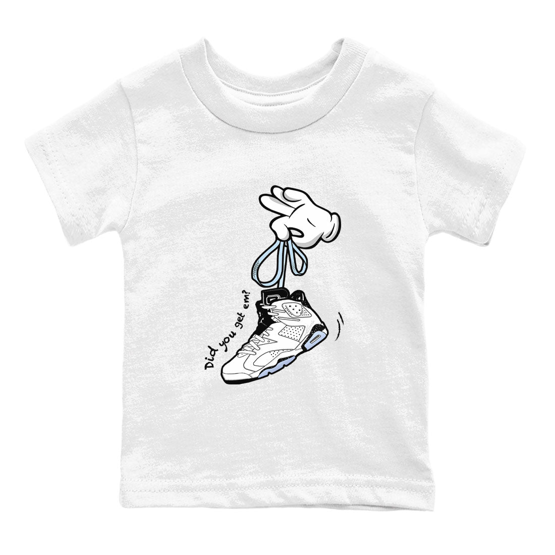 Cartoon Hands snkmatch Tees Kids - Air Jordan 6 White Black