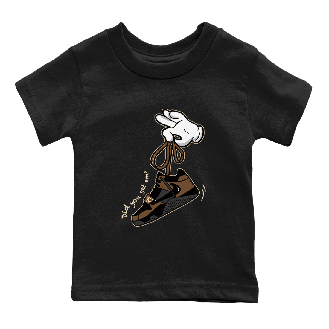 Cartoon Hands snkmatch Tees Kids - Jordan Jumpman Jack Travis Scott Dark Mocha